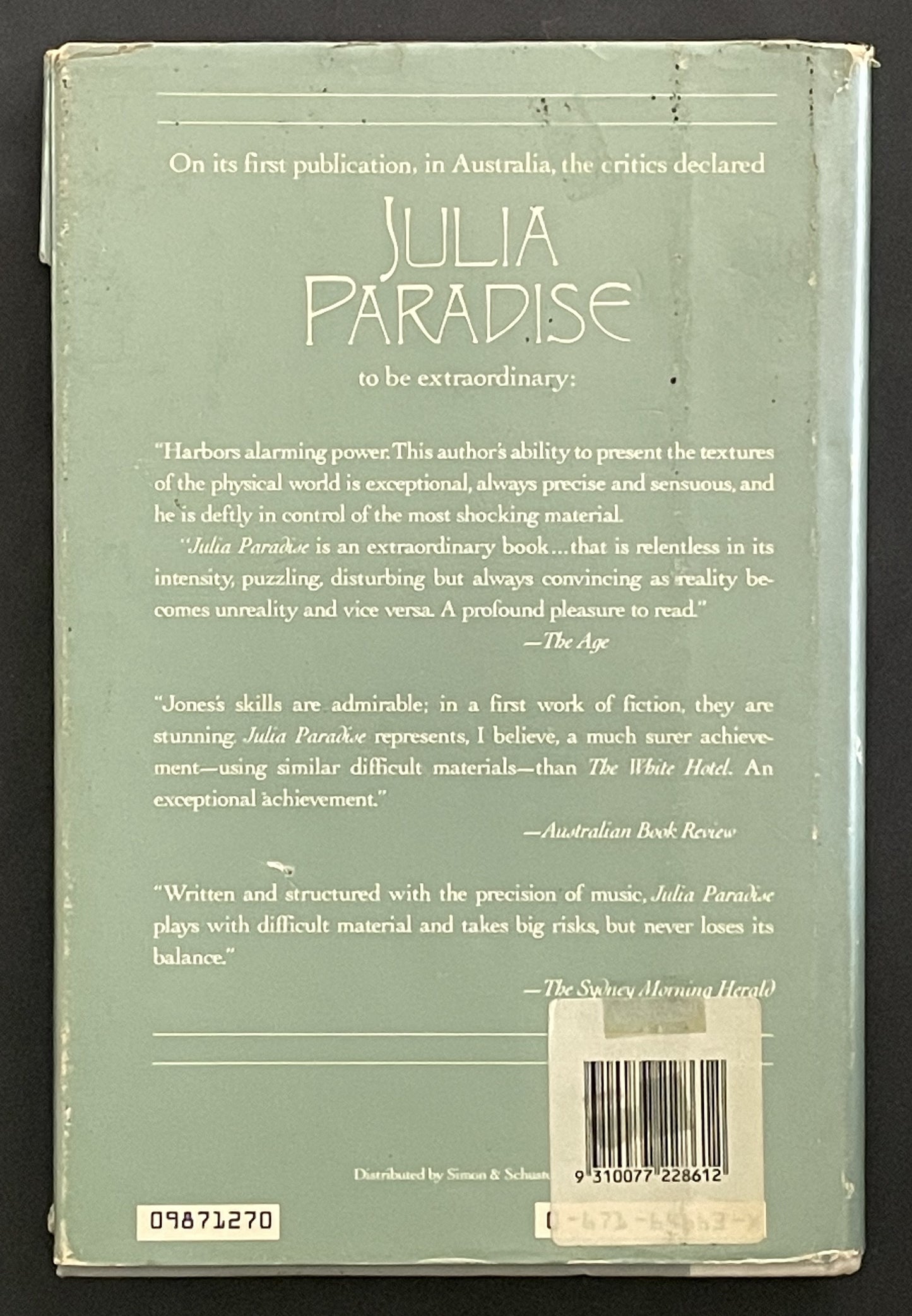 Julia Paradise by Rod Jones 1st Edition