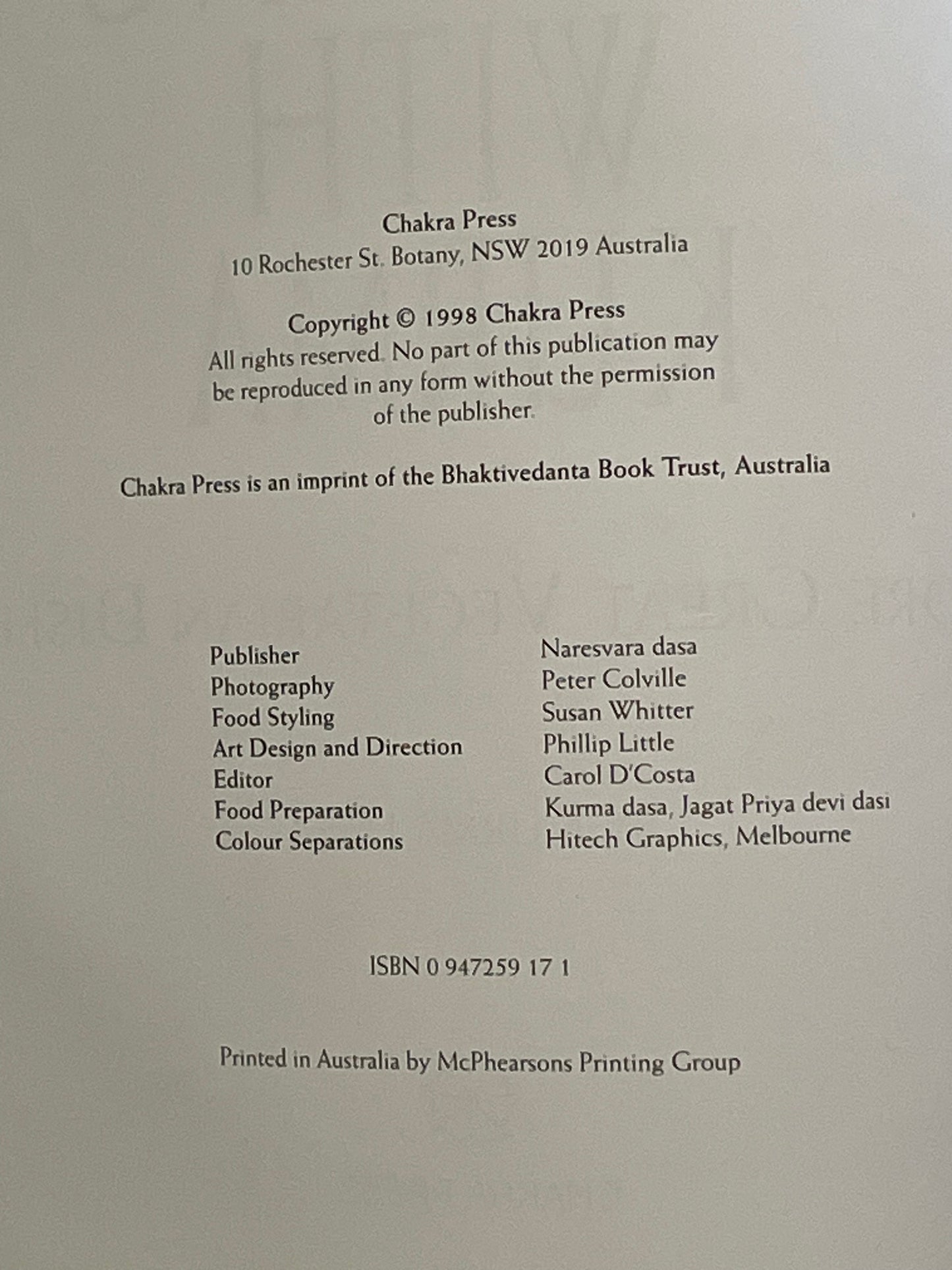 Cooking with Kurma by Kurma Dasa