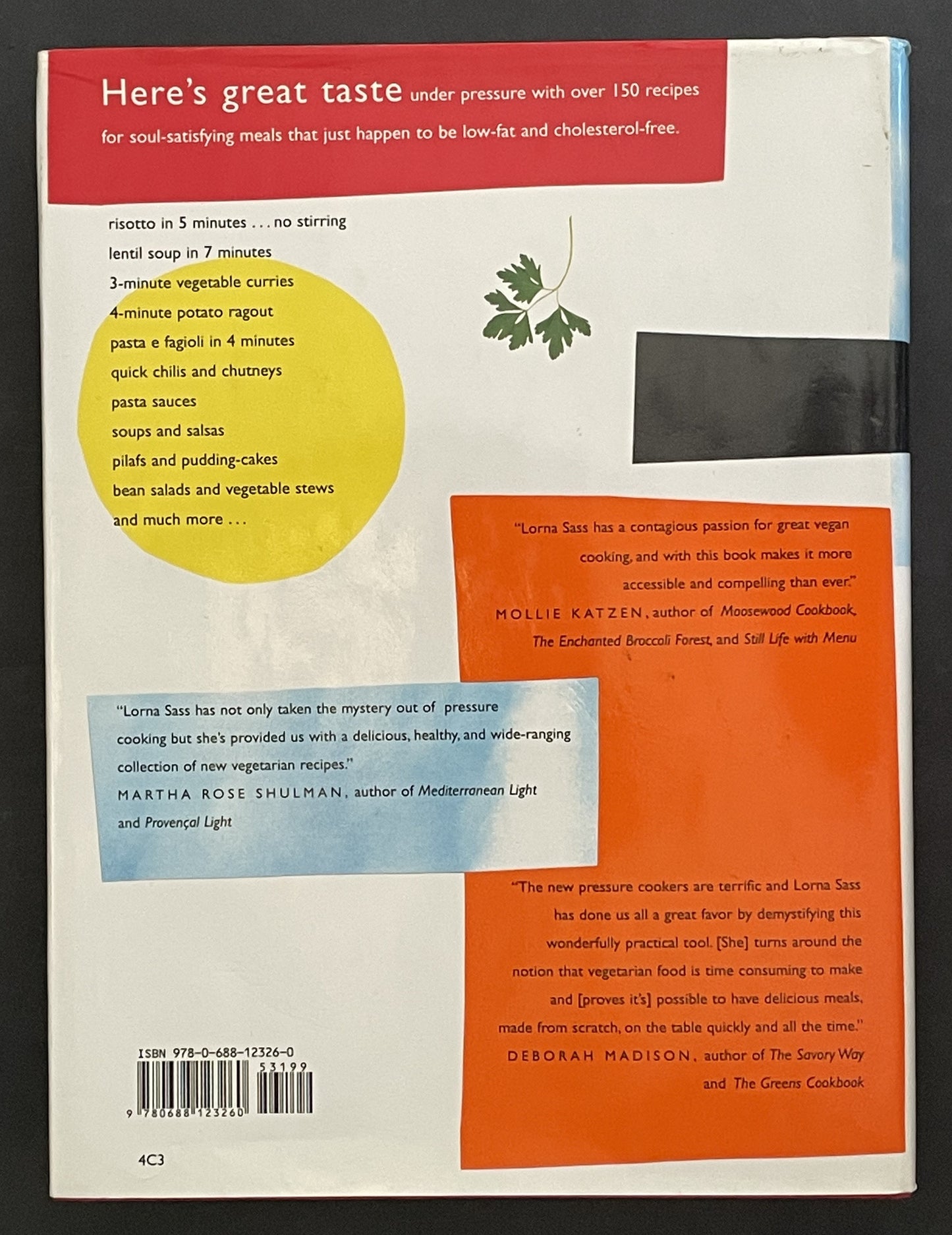 Great Vegetarian Cooking Under Pressure by Lorna J. Sass