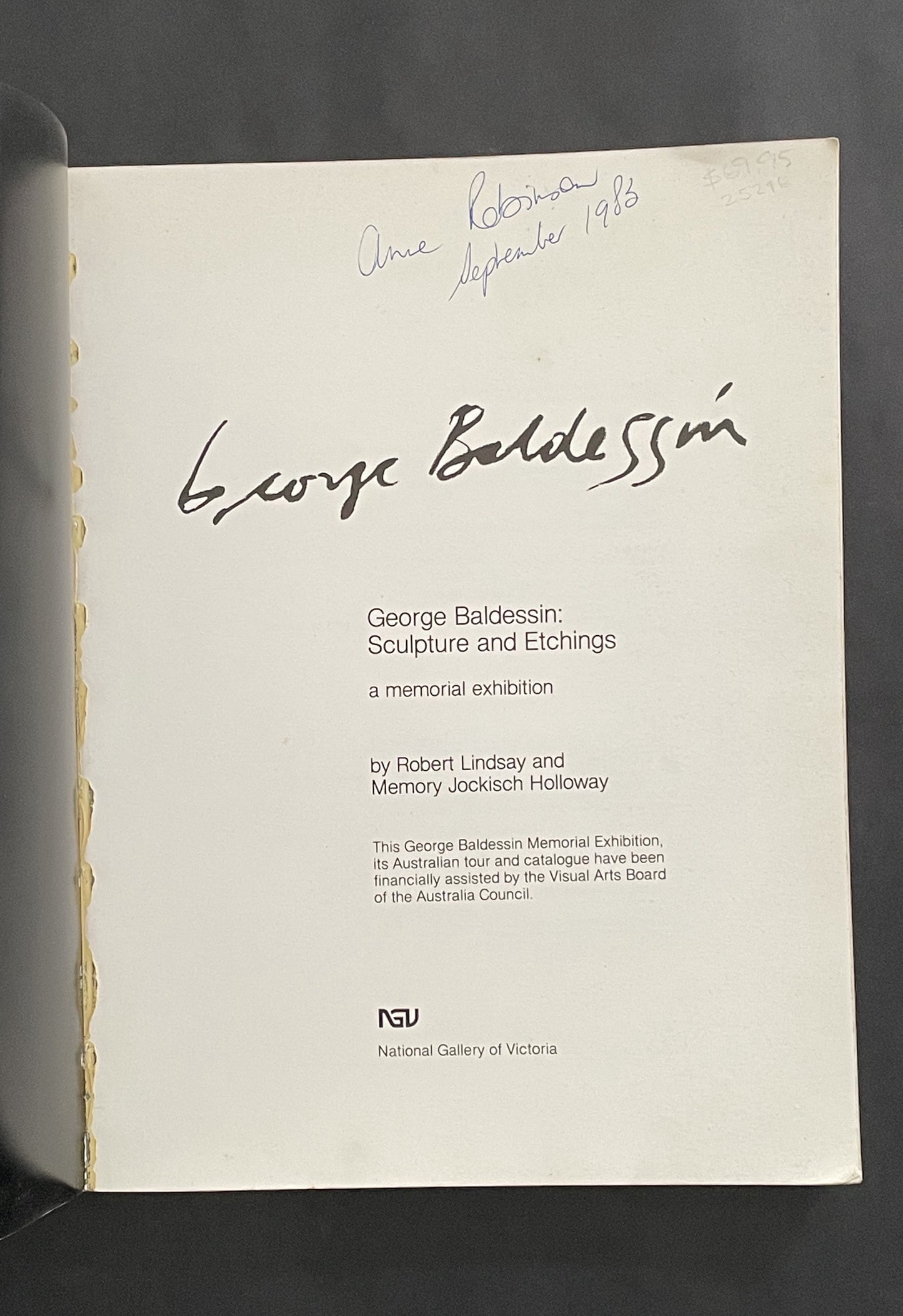 George Baldessin by Robert Lindsay, George Baldessin, Memory Jockisch Holloway