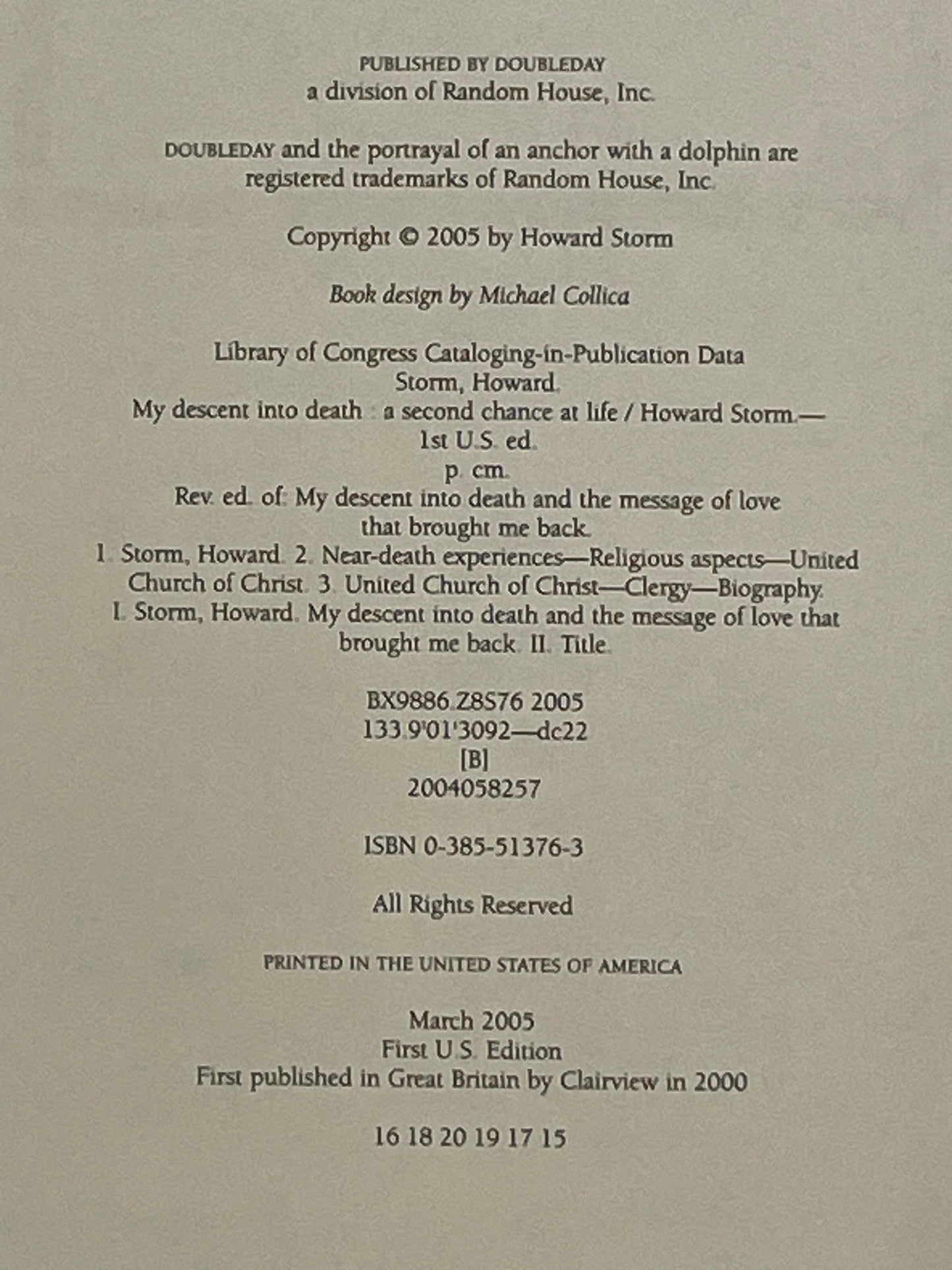 My Descent Into Death by Howard Storm