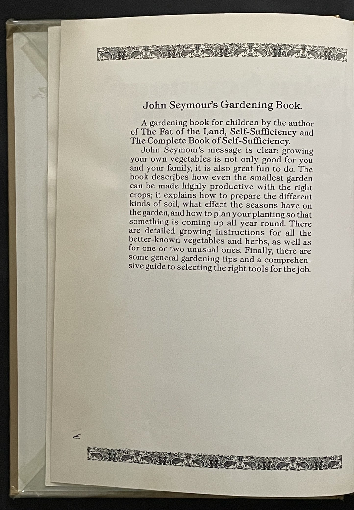 John Seymour's Gardening Book by John Seymour