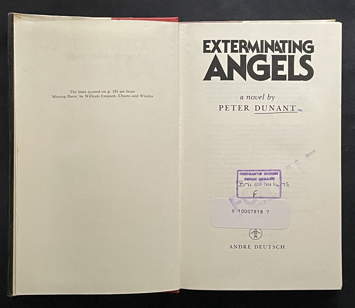 Exterminating Angels by Peter Dunant