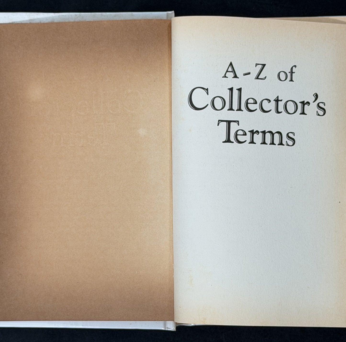 A-Z of Collector's Terms by Therle Hughes
