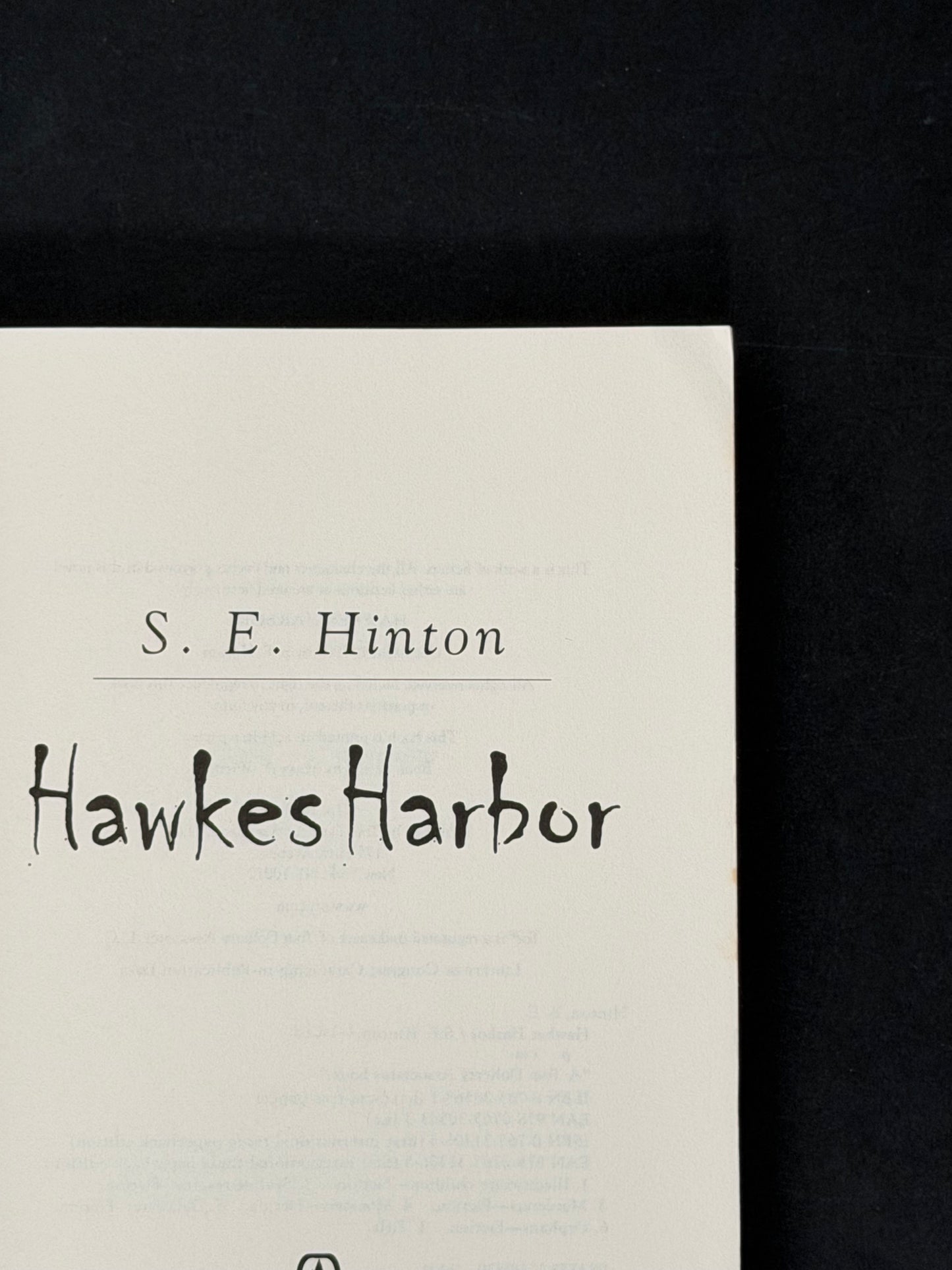 Hawkes Harbor by S.E. Hinton