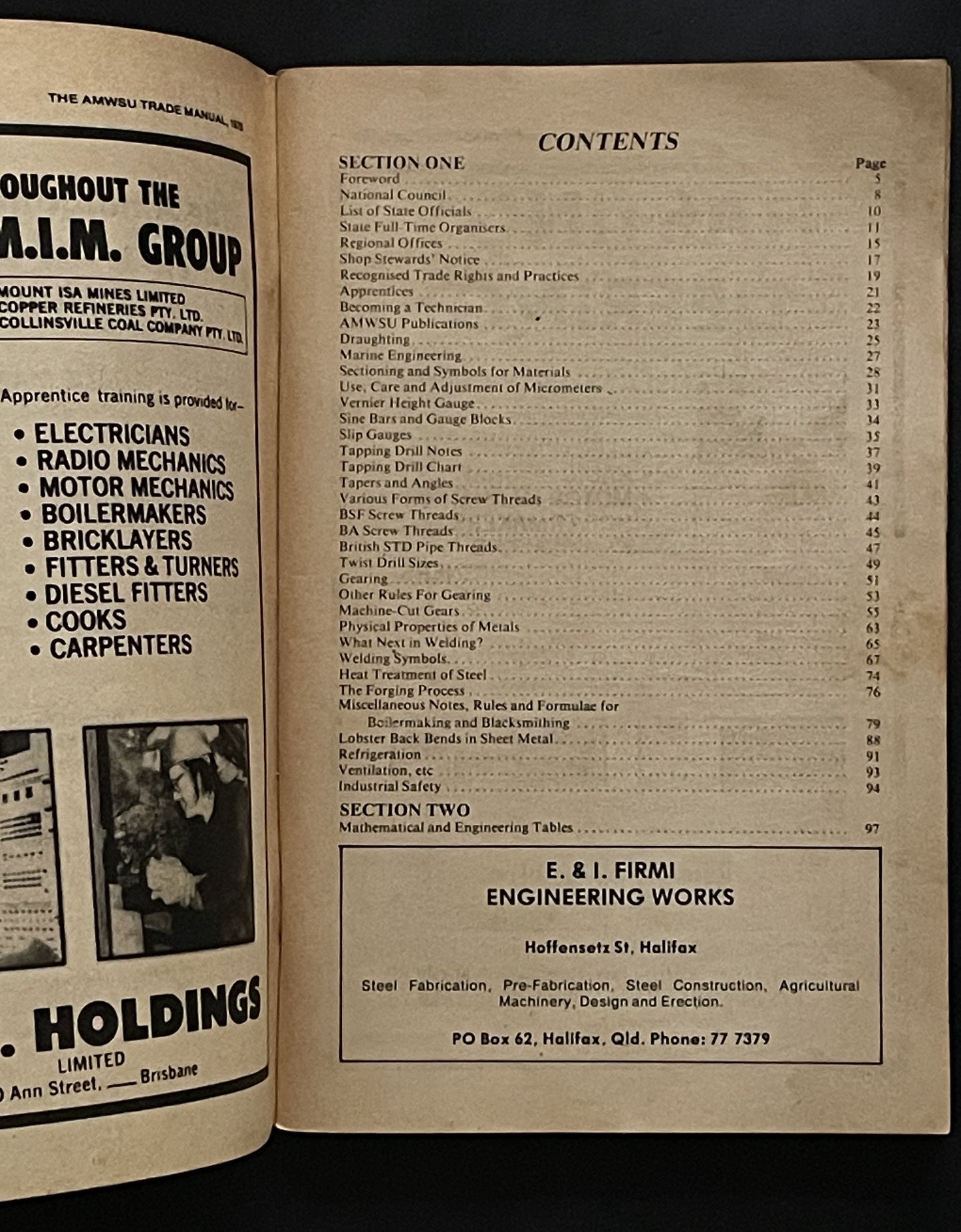 THE AMWSU TRADE MANUAL, 1978 by Amalgamated Metal Workers' and Shipwrights' Union