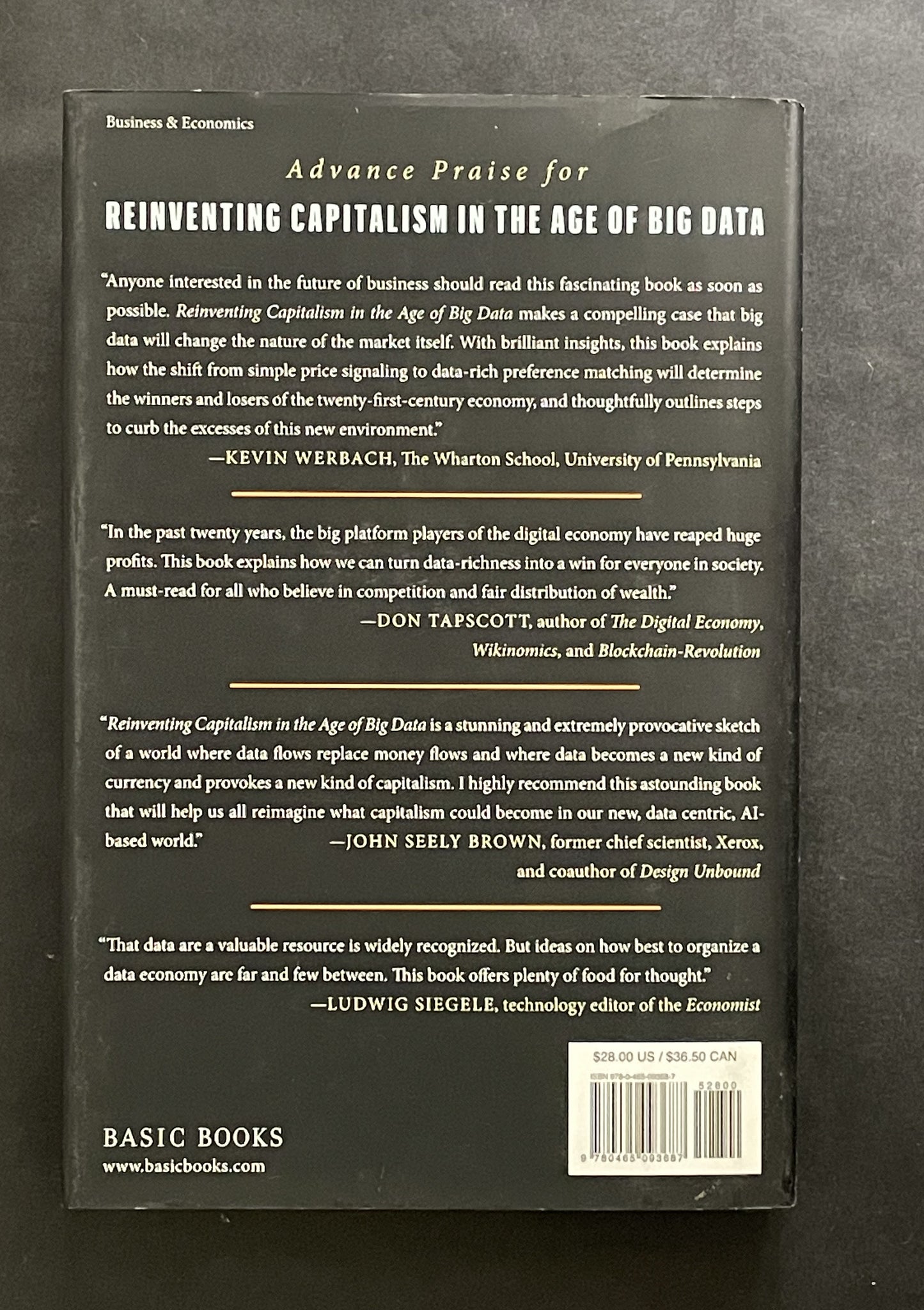 Reinventing Capitalism in the Age of Big Data by Viktor Mayer-Schönberger and Thomas Ramge