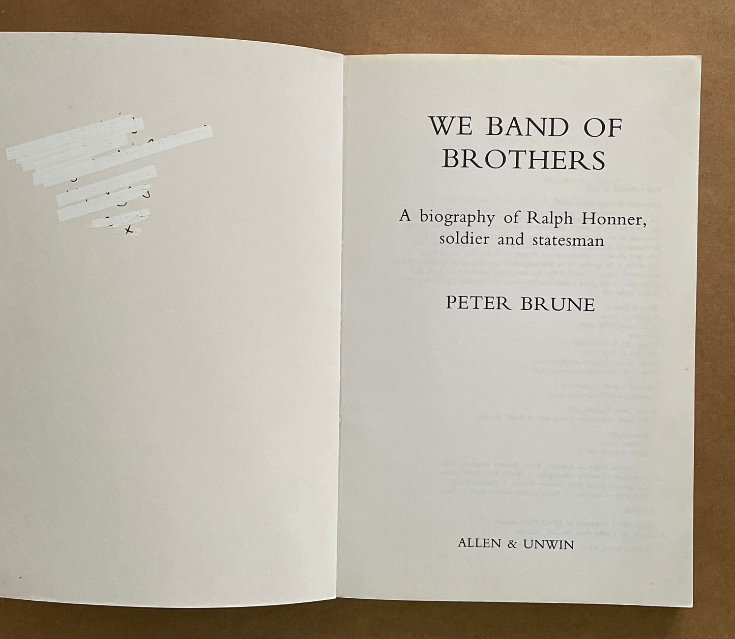 We Band of Brothers by Peter Brune