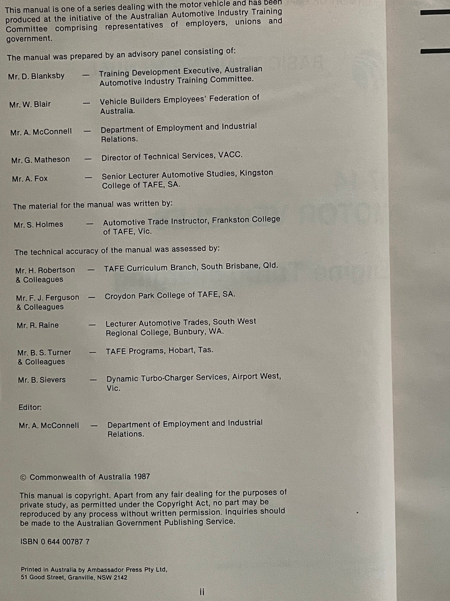 Basic Training Manual, Motor Vehicles - Engine Turbo-charging