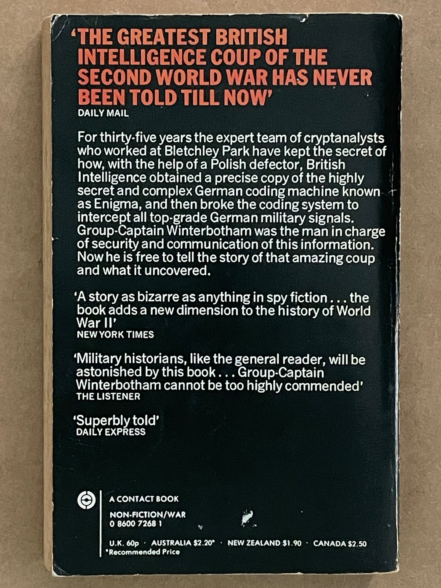 The Ultra Secret by F.W. Winterbotham