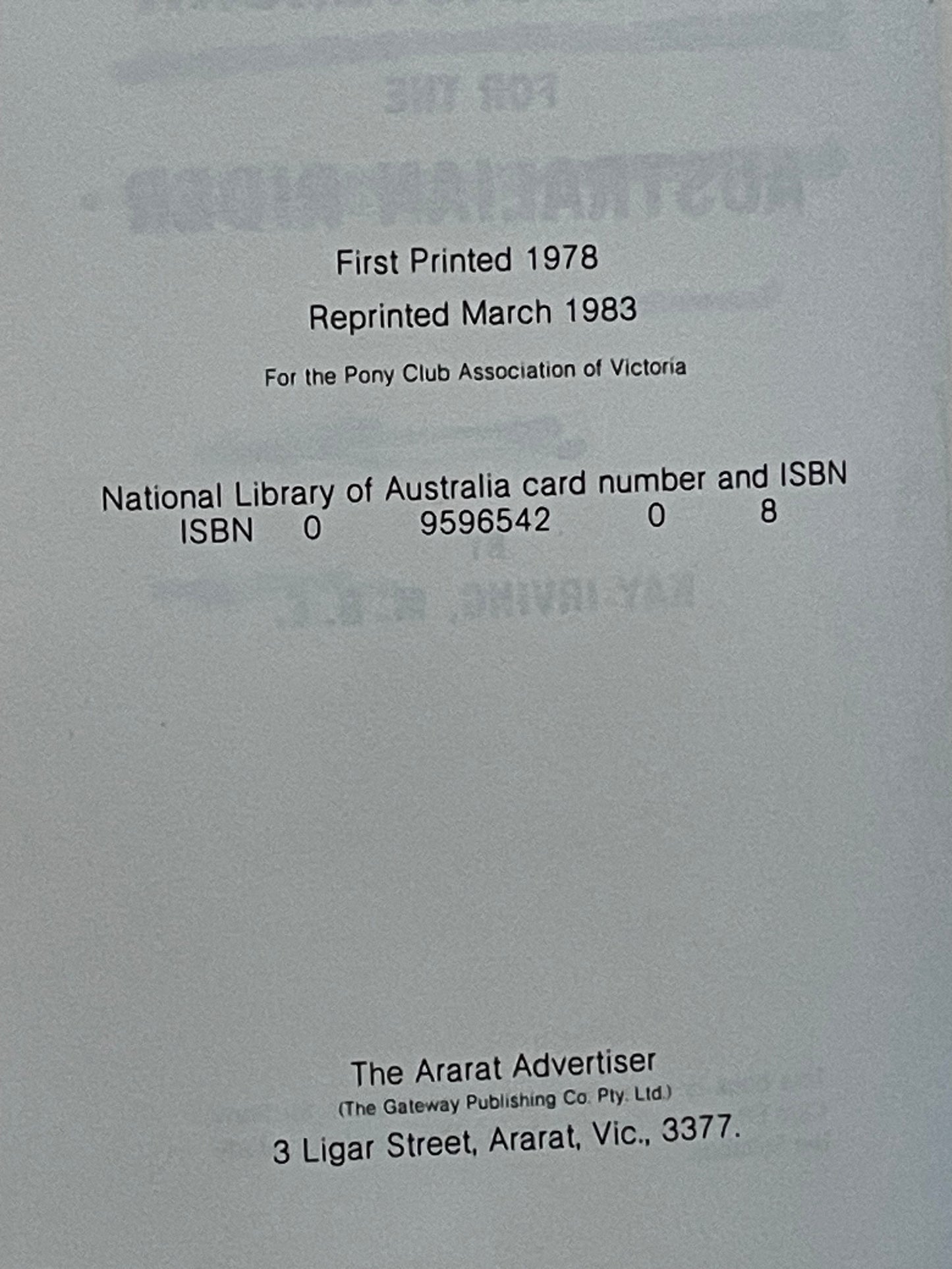 HORSEMASTERSHIP FOR THE AUSTRALIAN RIDER