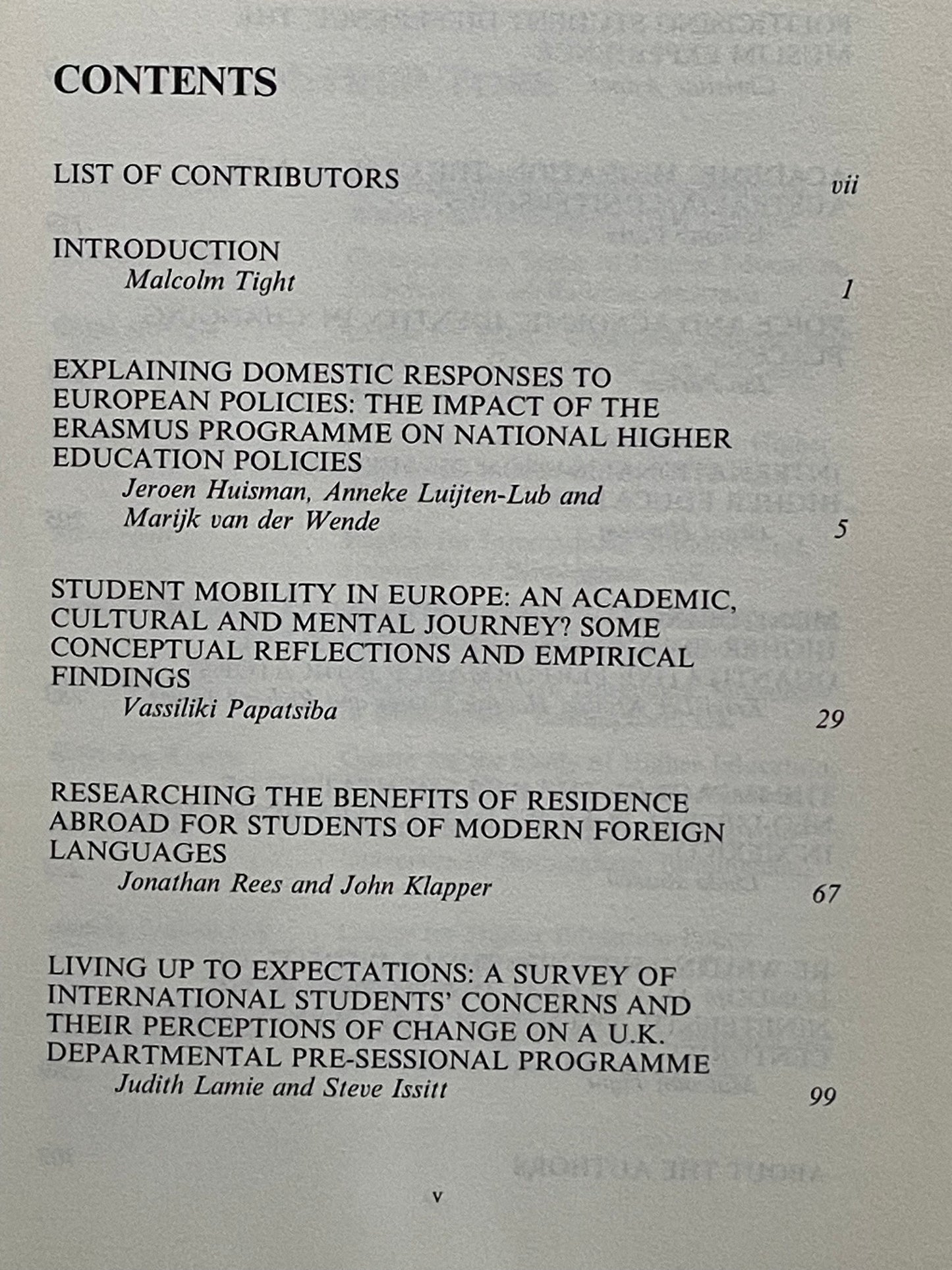International Perspectives on Higher Education edited by Malcolm Tight
