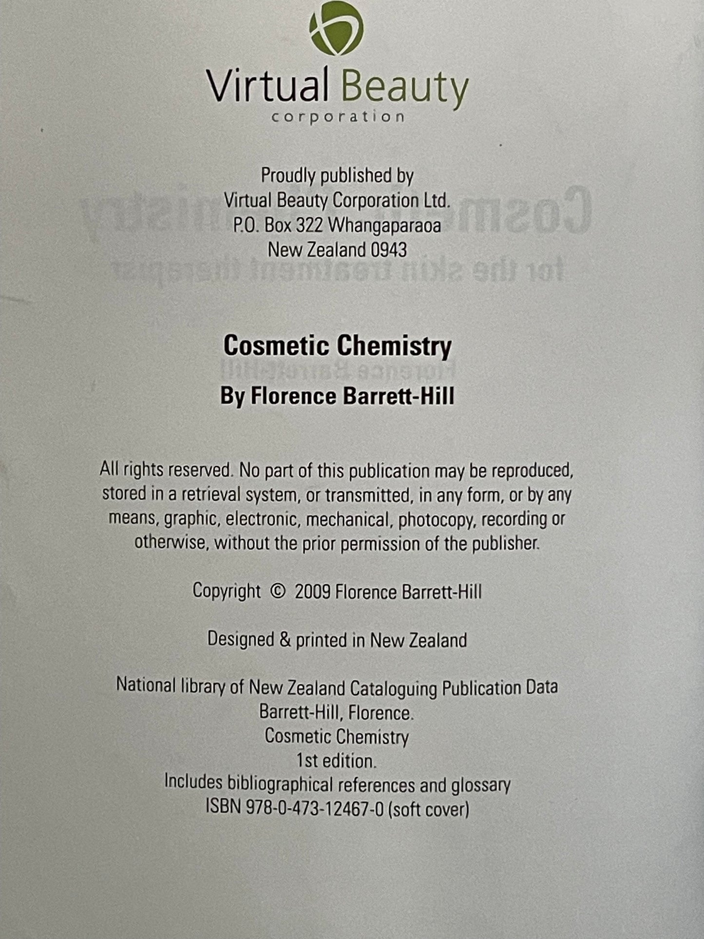 Cosmetic Chemistry by Florence Barrett-Hill