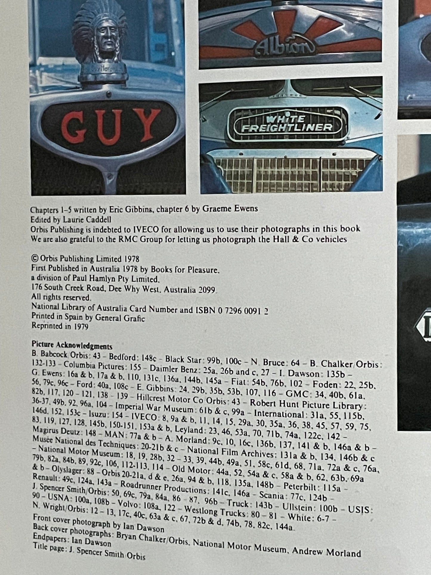 The Pictorial History of Trucks by Eric Gibbins, Graeme Ewens