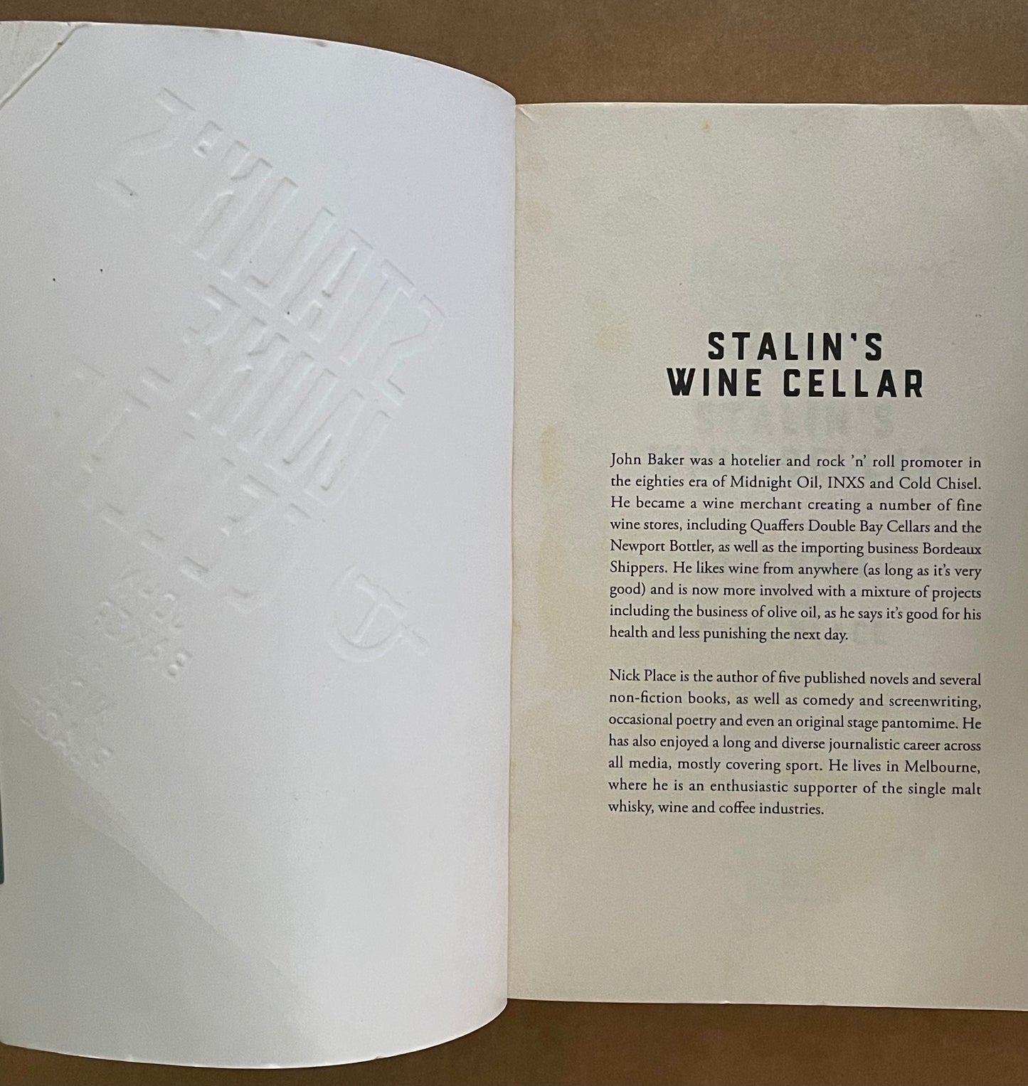 Stalin's Wine Cellar by John Baker and Nick Place