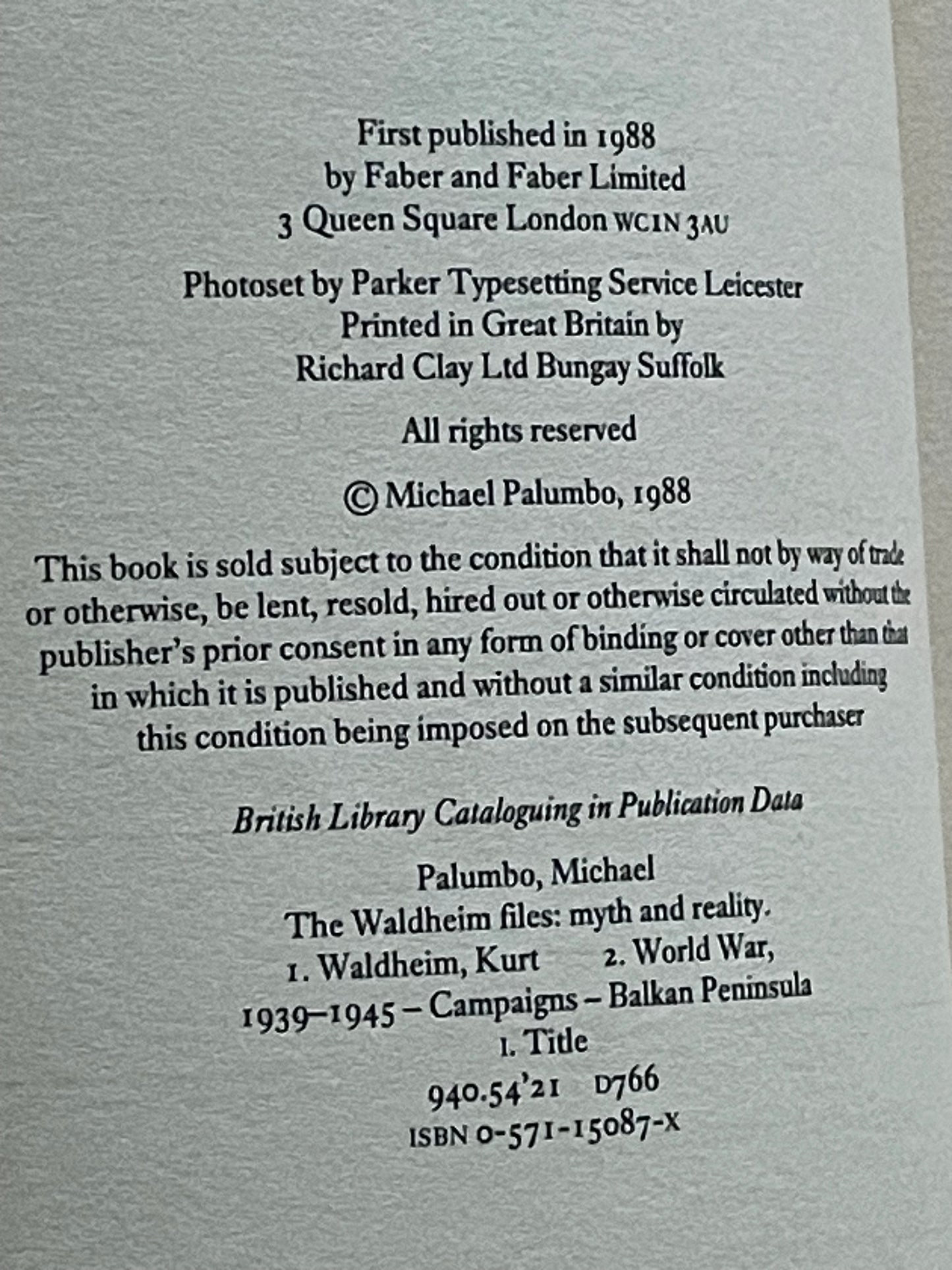 The Waldheim Files by Michael Palumbo
