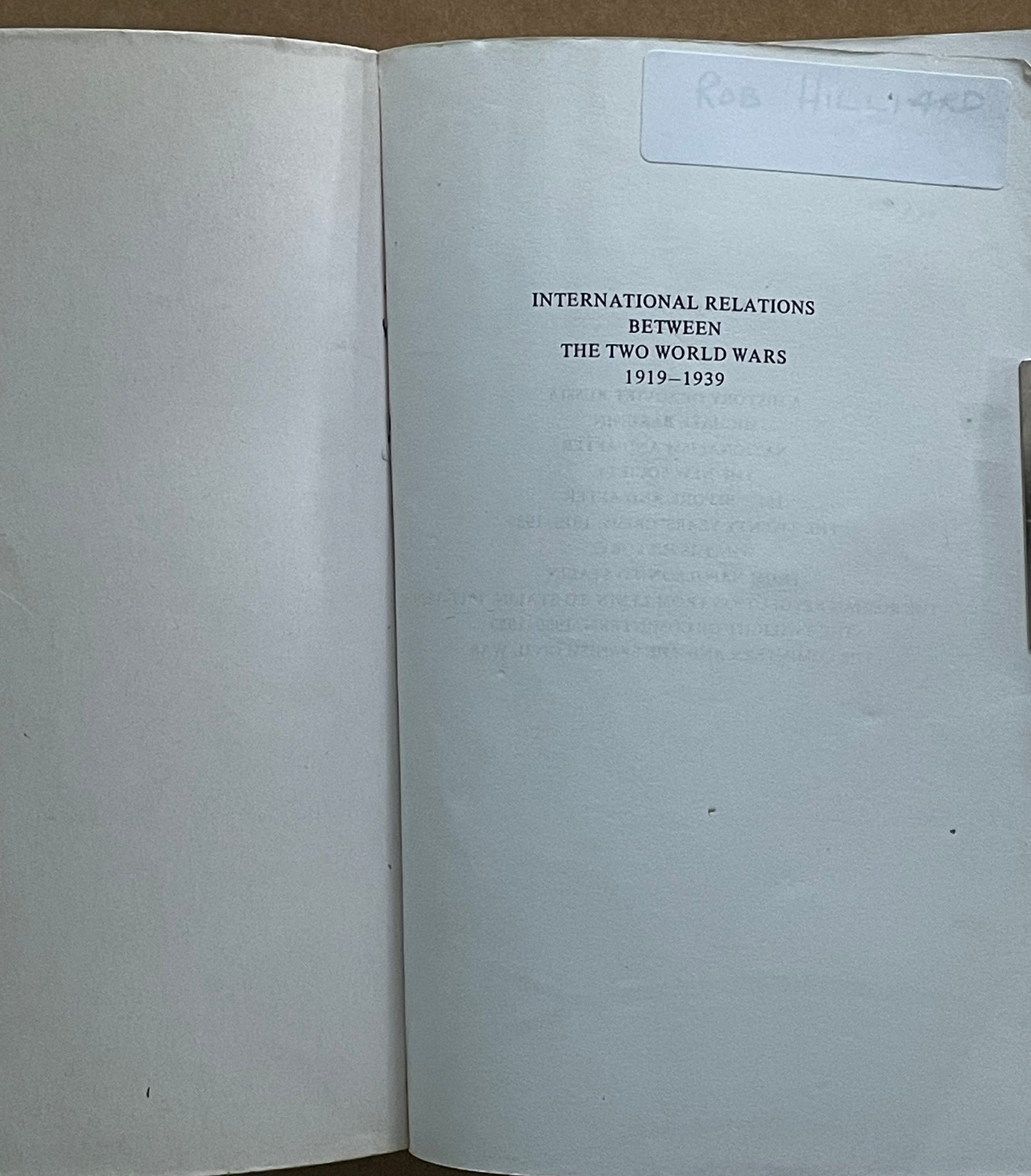 International Relations Between the Two World Wars, 1919–1939 by E.H. Carr