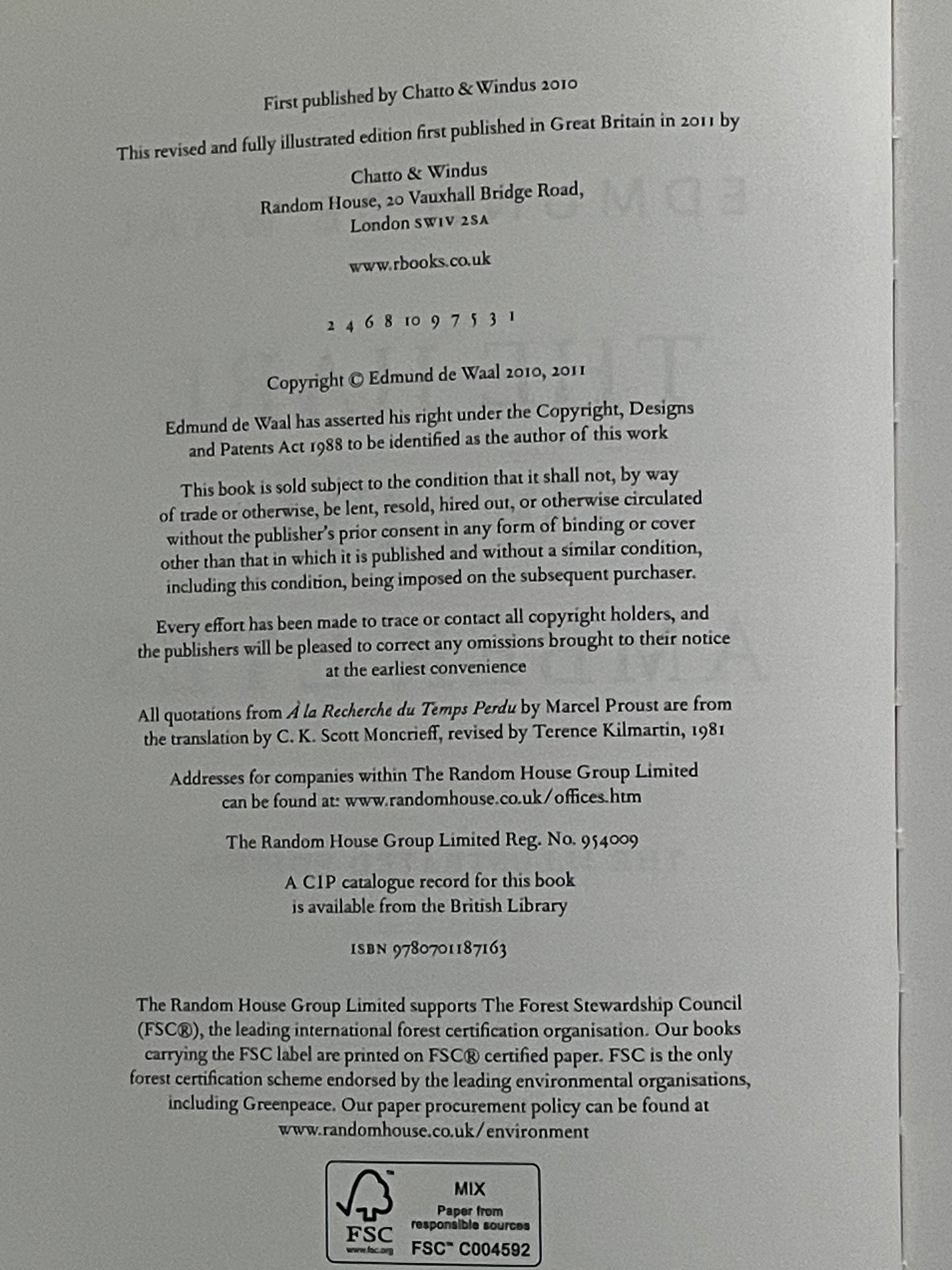 The Hare with Amber Eyes by Edmund De Waal