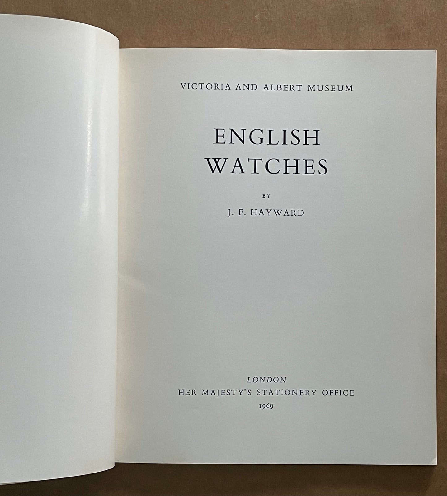 ENGLISH WATCHES by J. F. HAYWARD