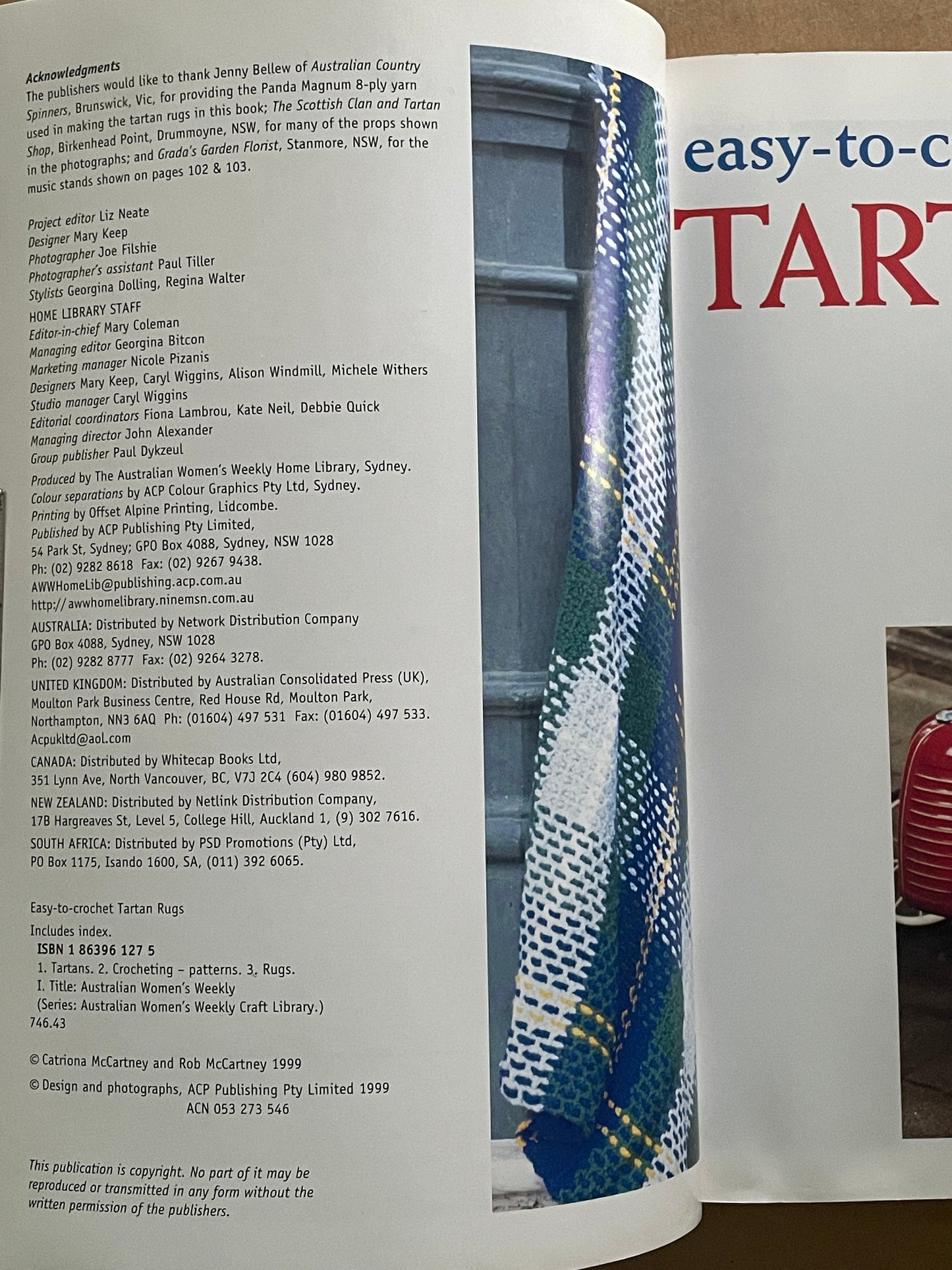 Easy-to-crochet Tartan rugs by Catriona McCartney, Rob McCartney