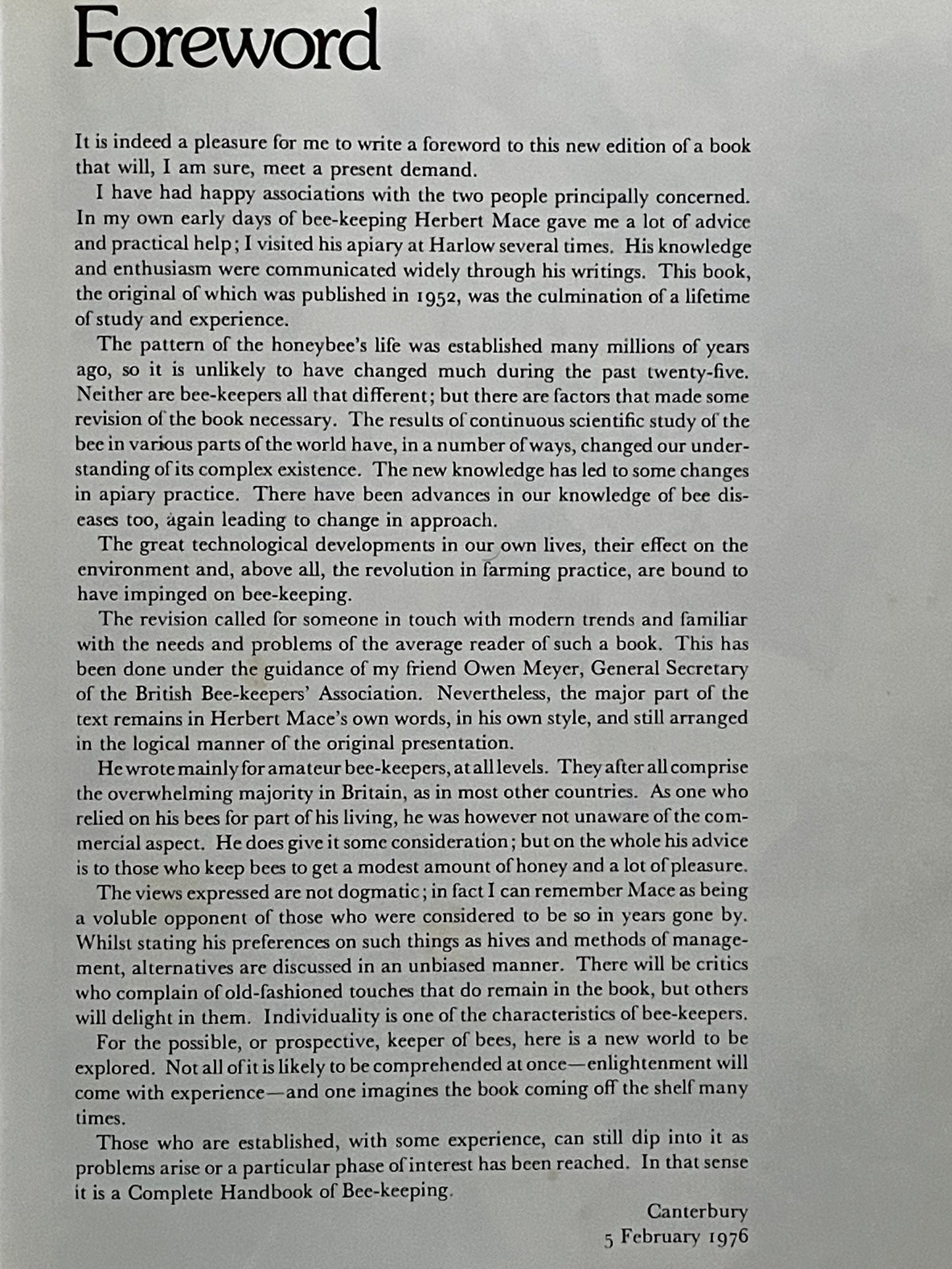 The Complete Handbook of Bee-keeping by Herbert Mace, Owen Meyer