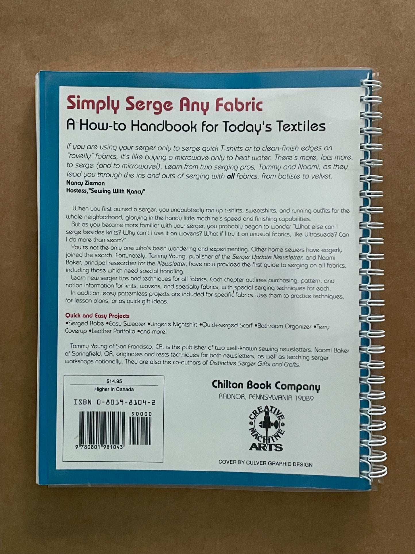 Simply Serge Any Fabric by Naomi Baker, Tammy Young