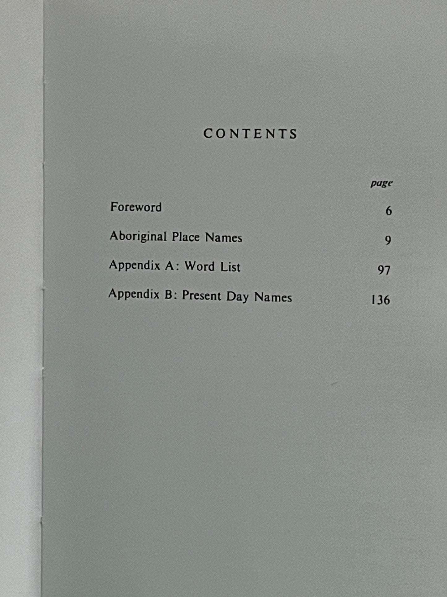 Aboriginal Place Names and Their Meanings