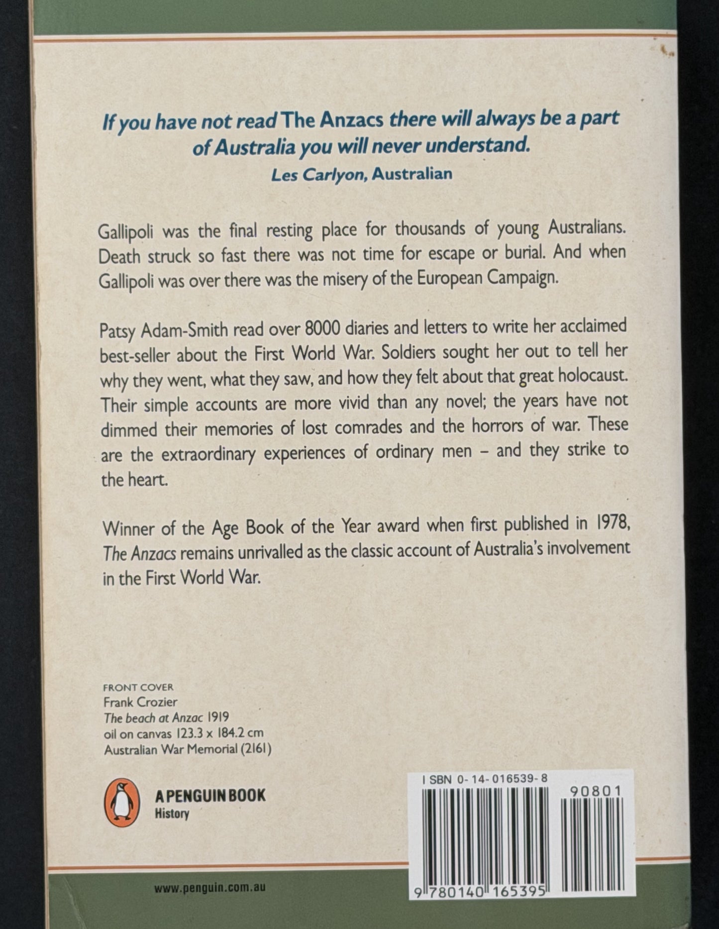 The Anzacs by Patsy Adam-Smith