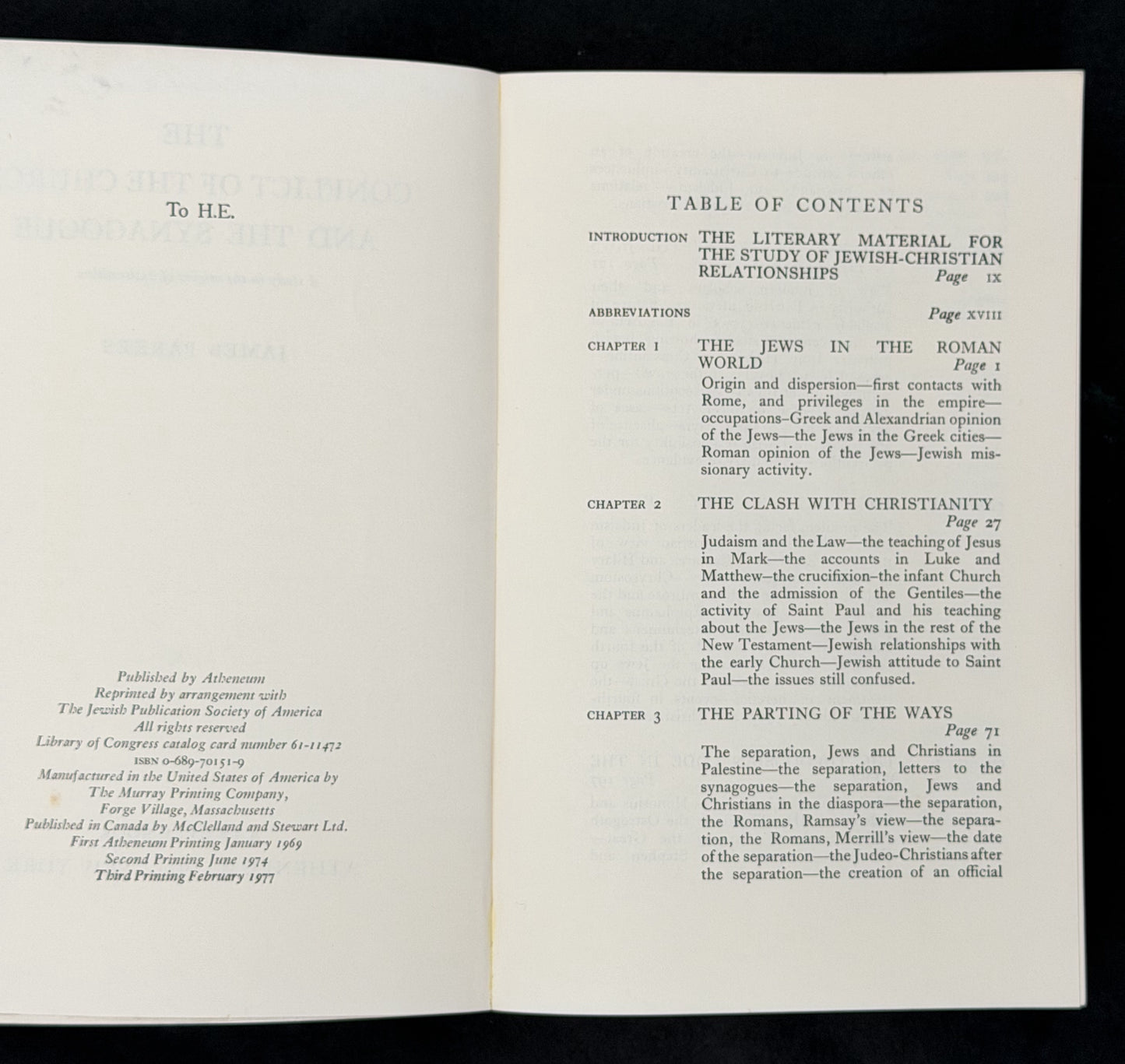The conflict of the Church and the Synagogue by James Parkes