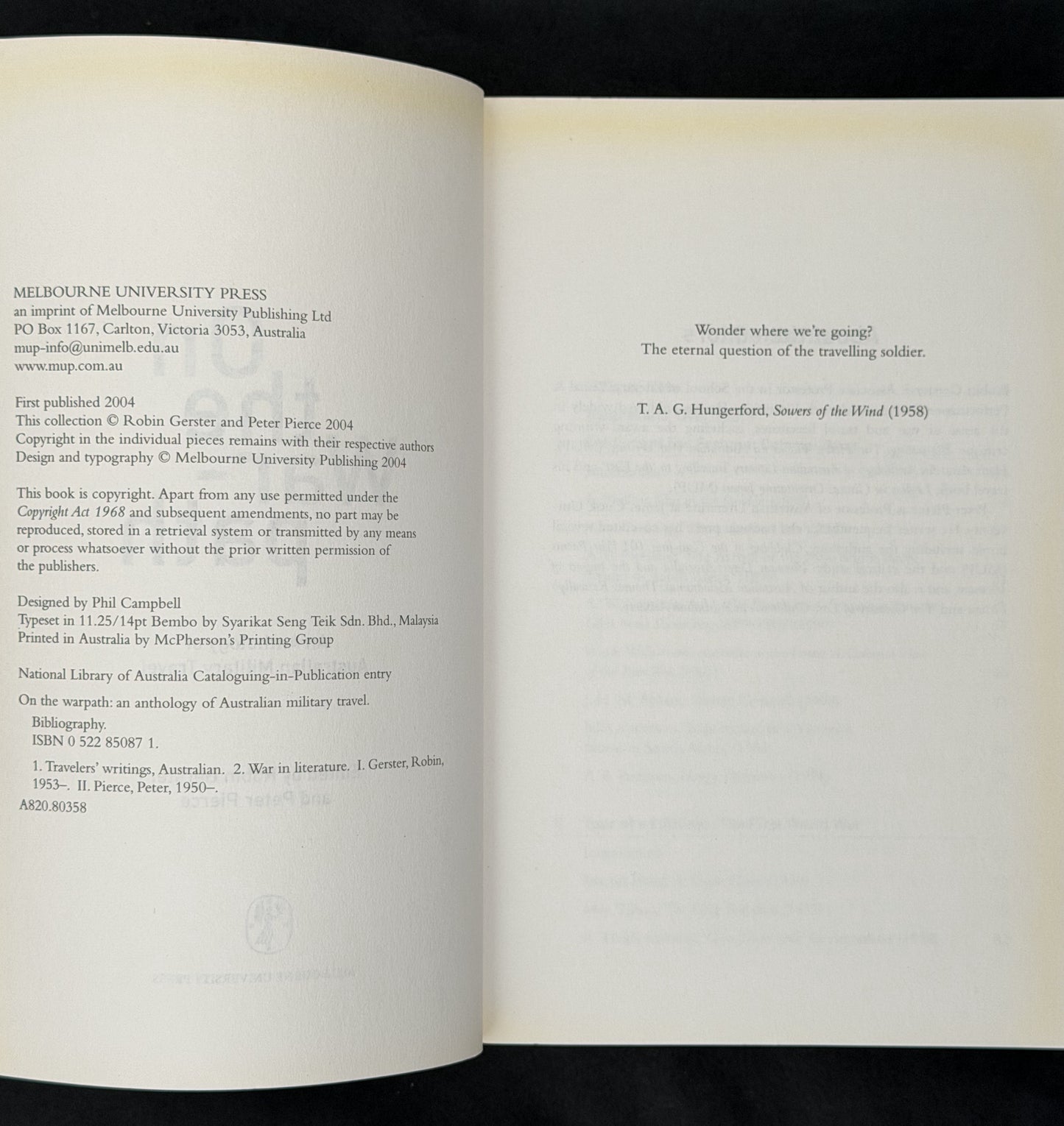 On the War-path by Robin Gerster, Peter Pierce