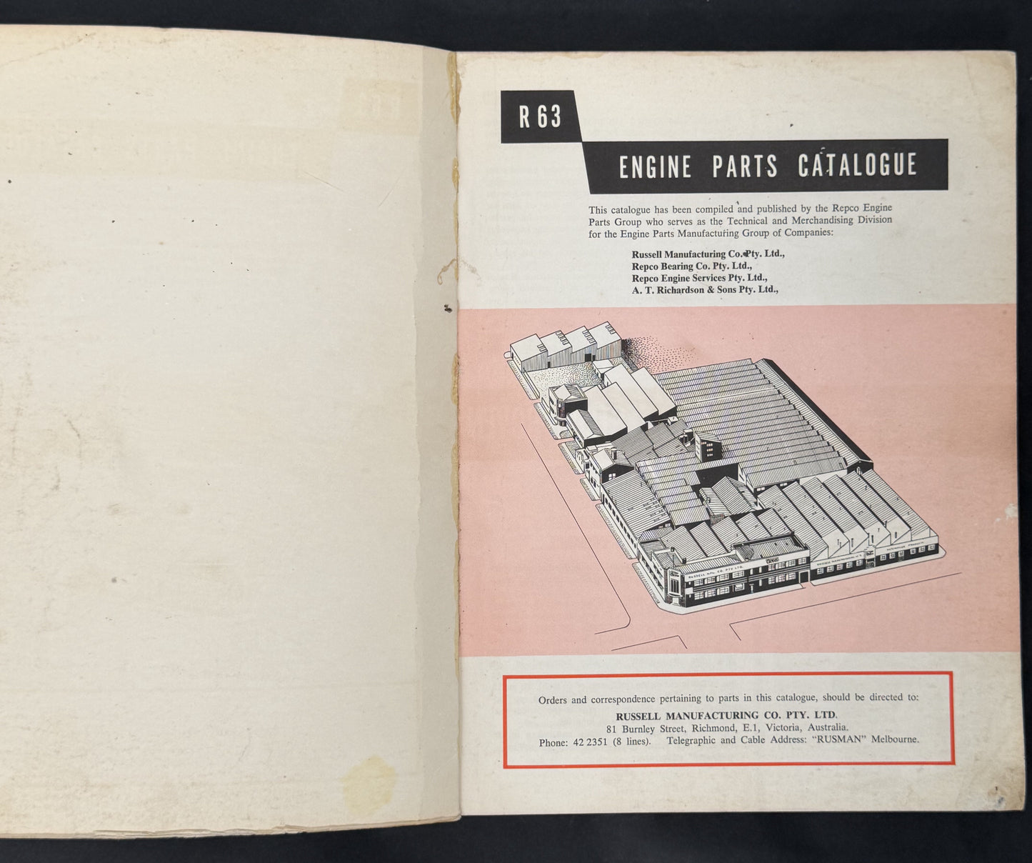 Catalogue No. R63 Engine Parts by Repco Engine Parts Group