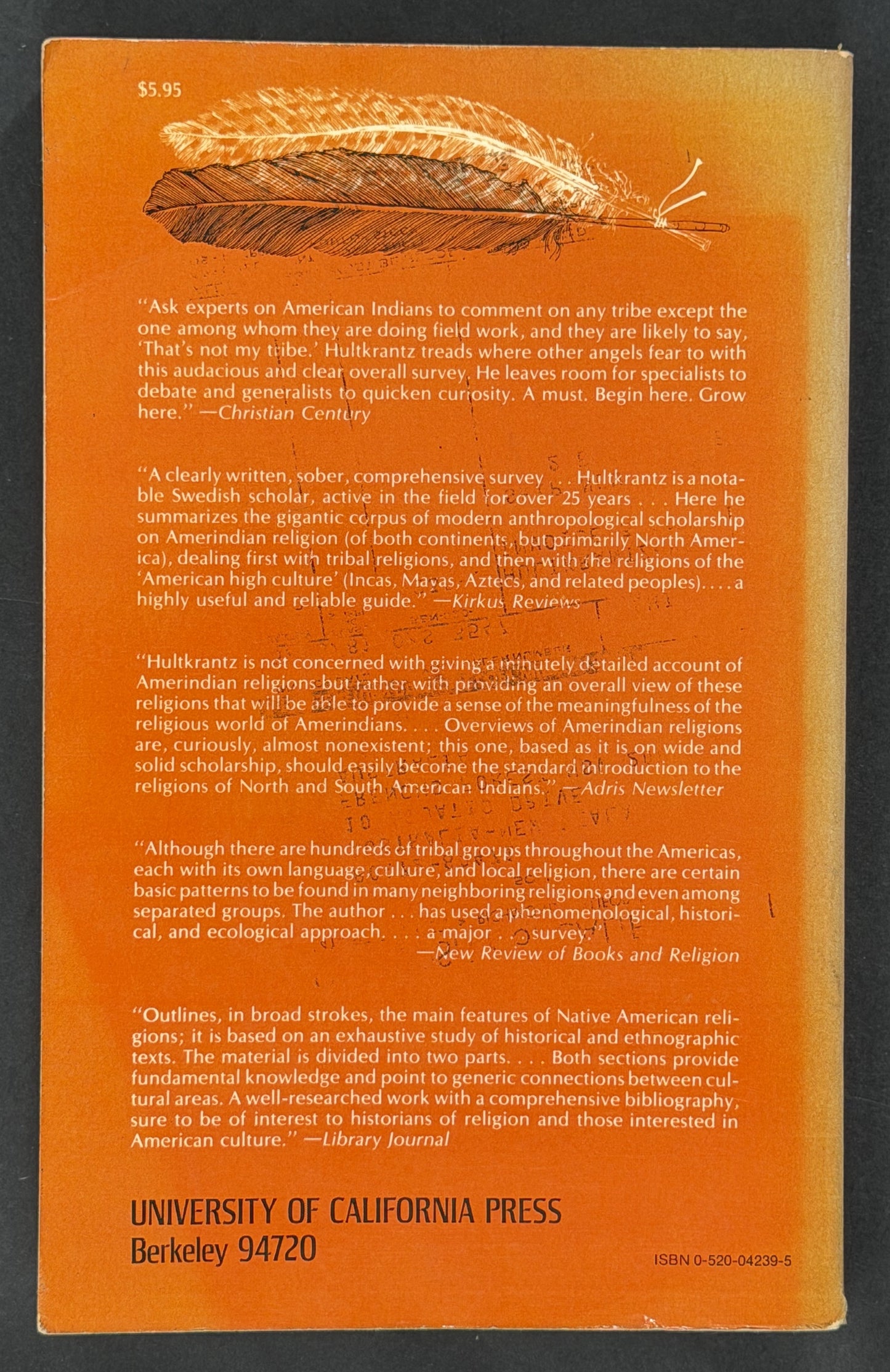 The Religions of the American Indians by Åke Hultkrantz