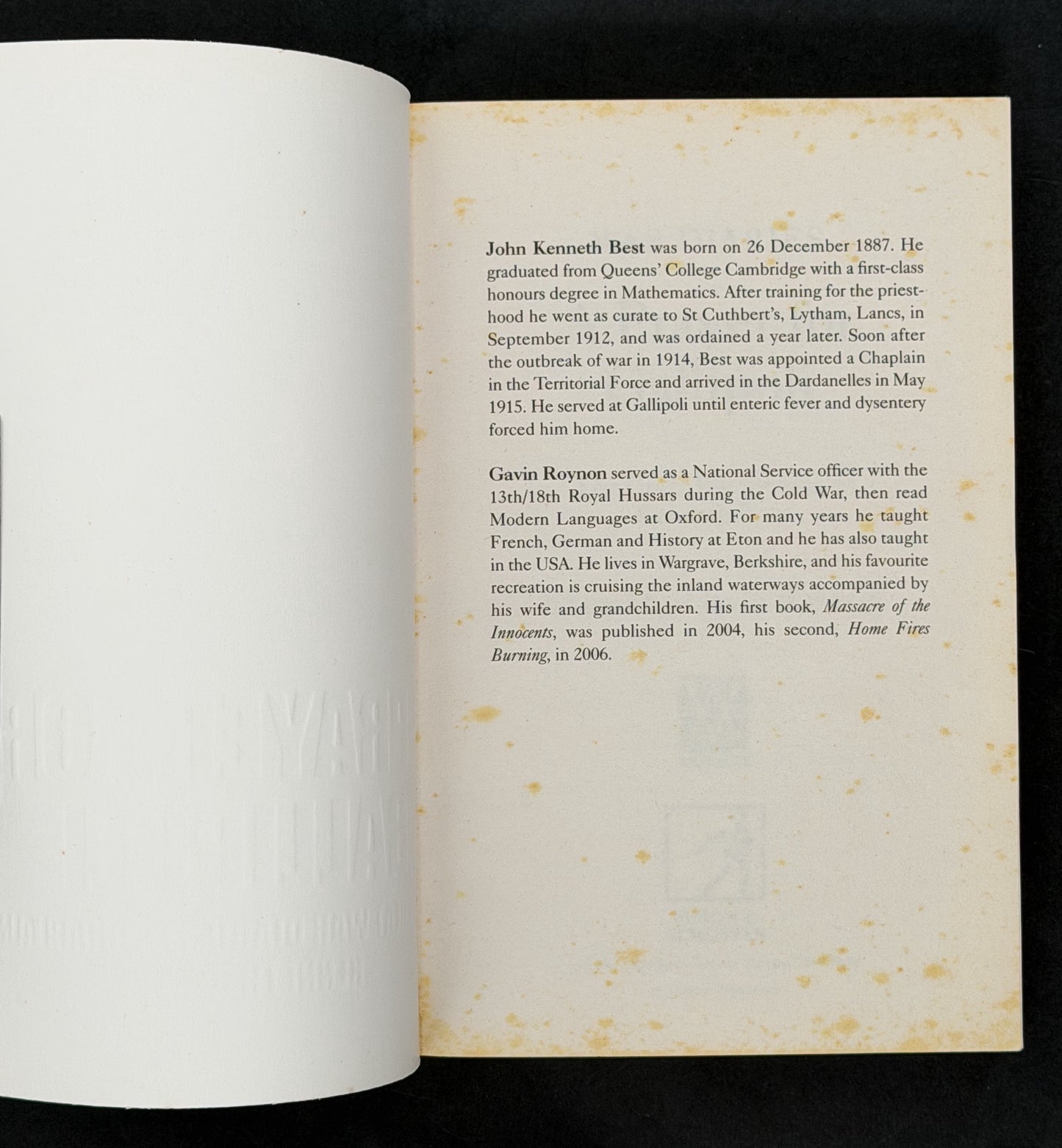 A Prayer for Gallipoli by Gavin Roynon