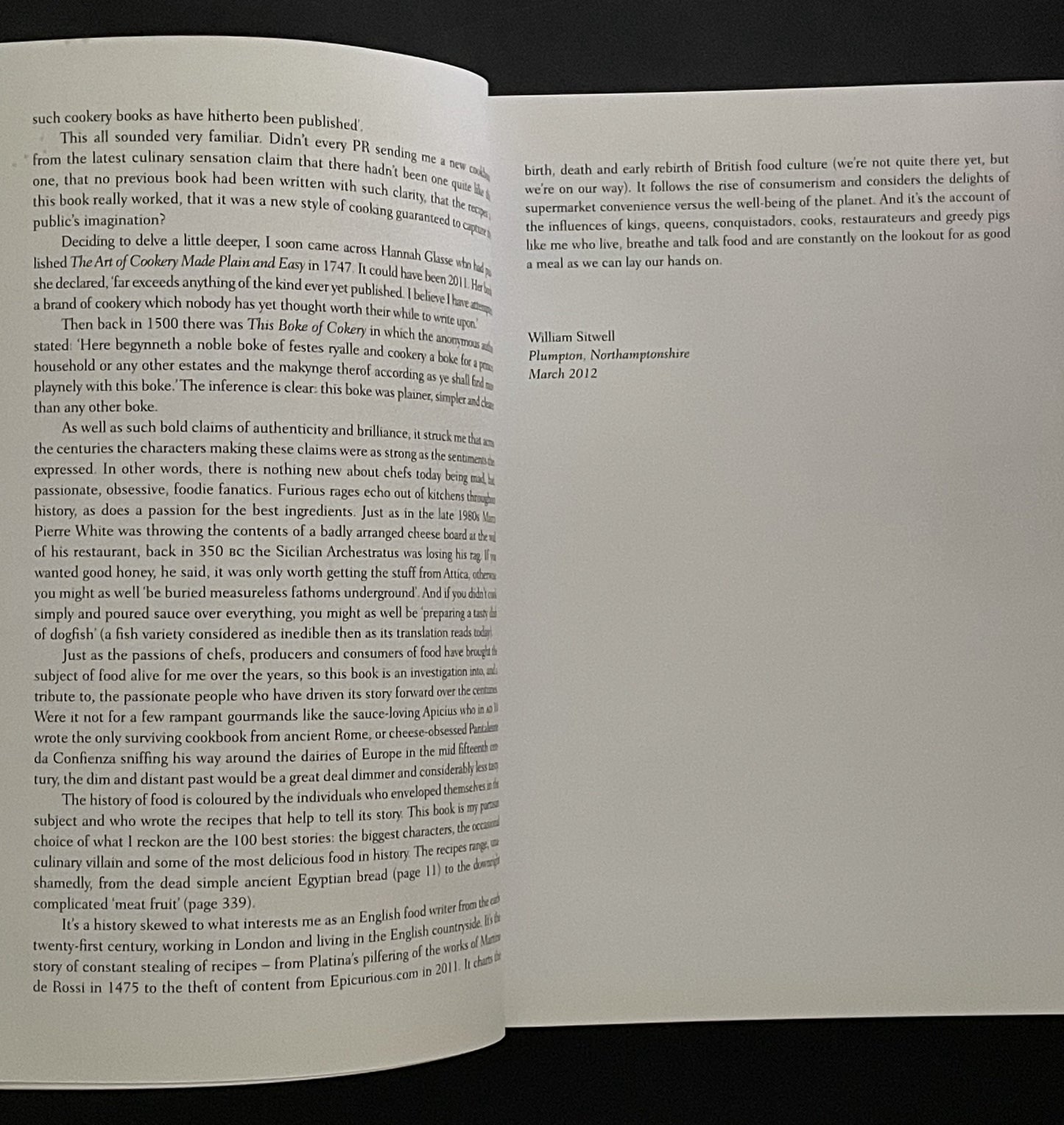 A History of Food in 100 Recipes by William Sitwell