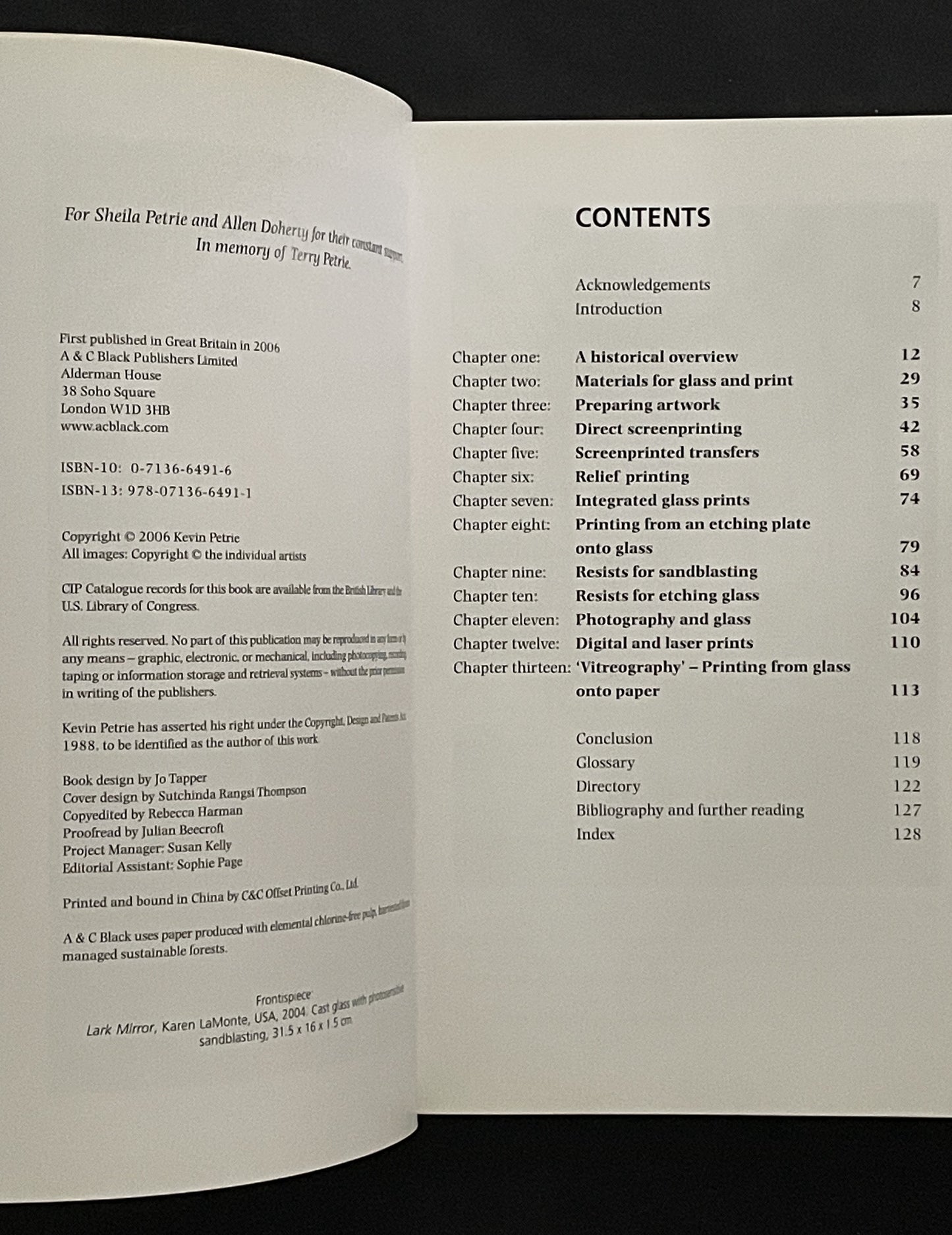 Glass and Print by Kevin Petrie