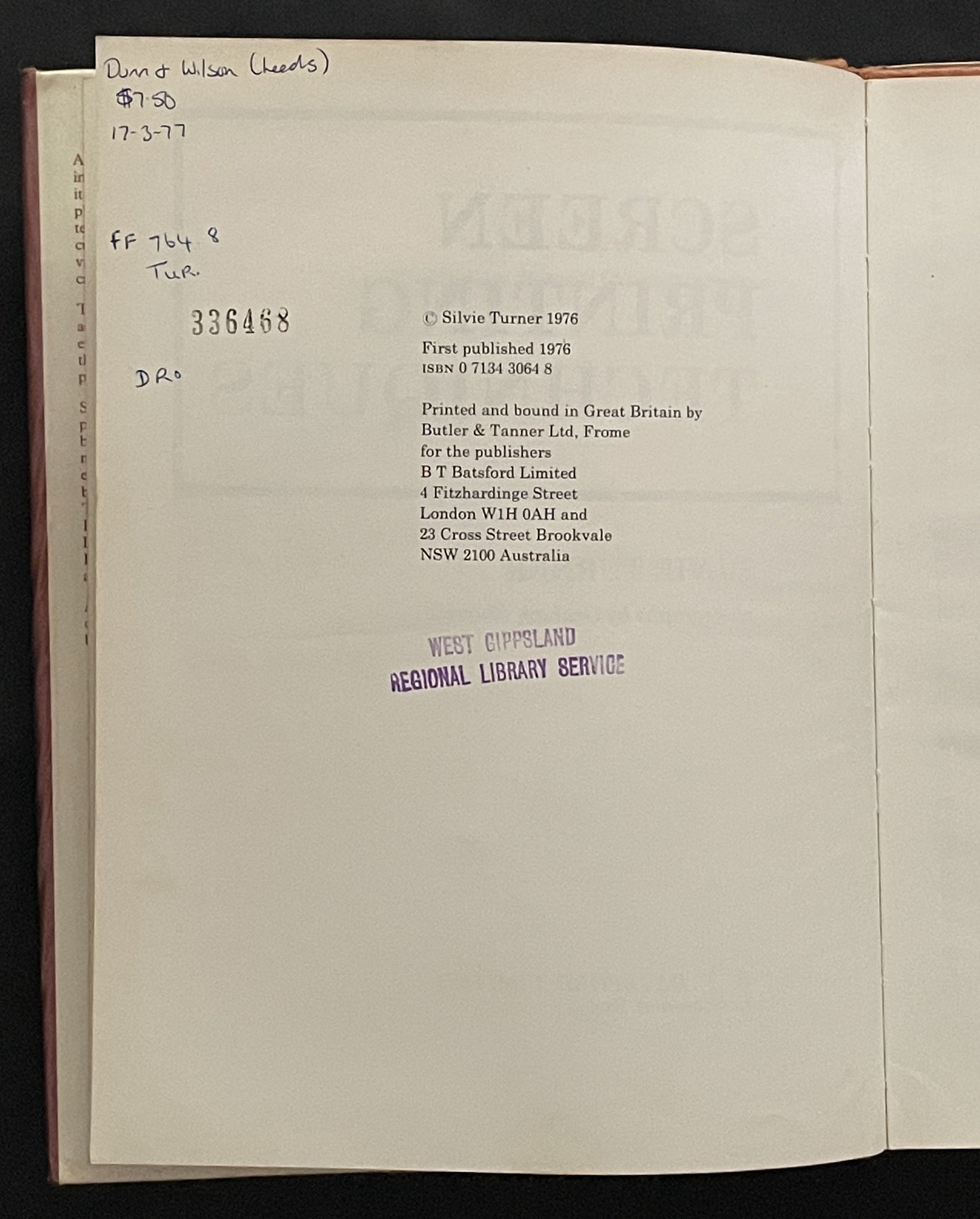 Screen Printing Techniques by Silvie Turner