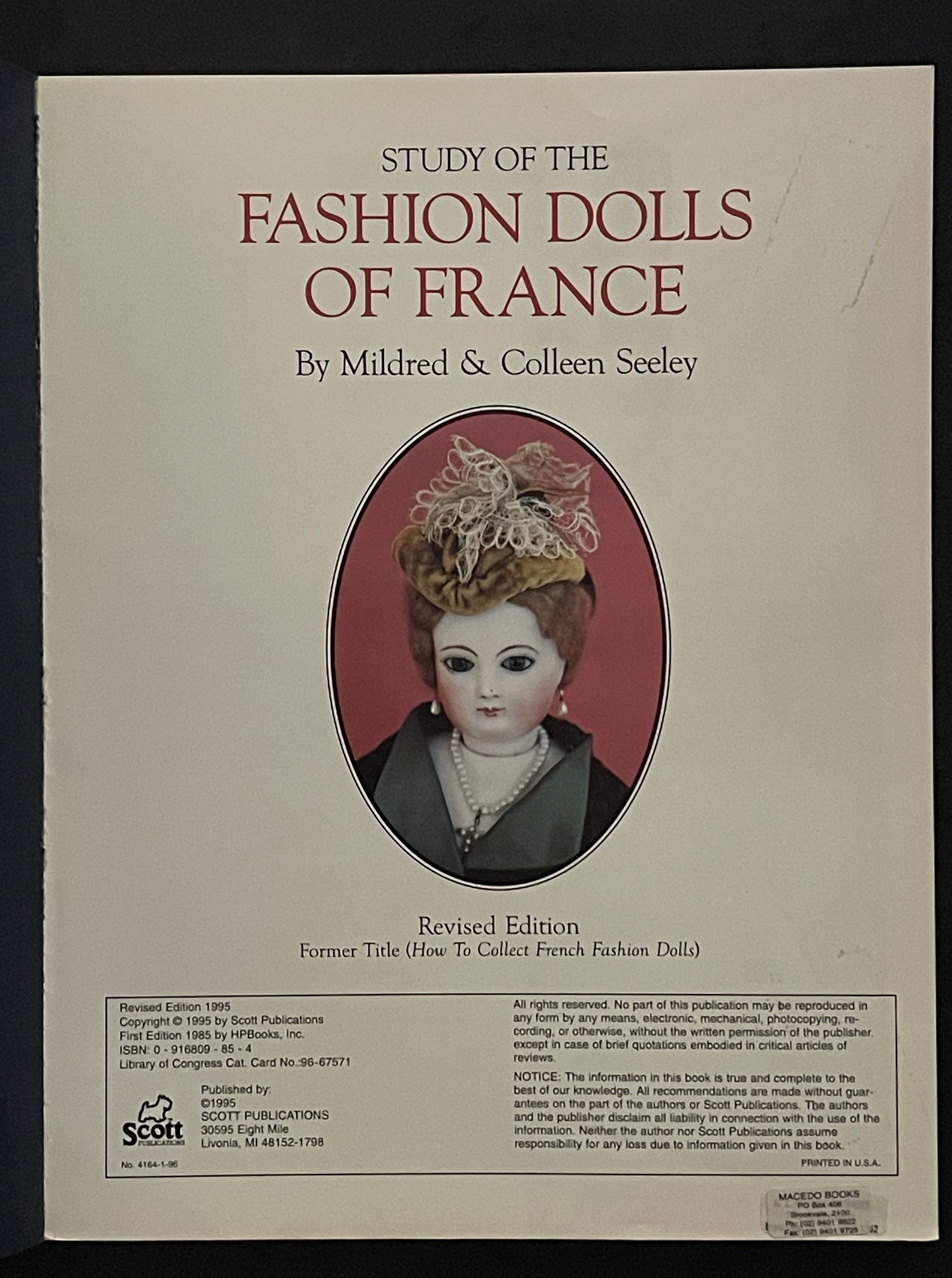 Study of the Fashion Dolls of France by Mildred Seeley, Colleen Seeley