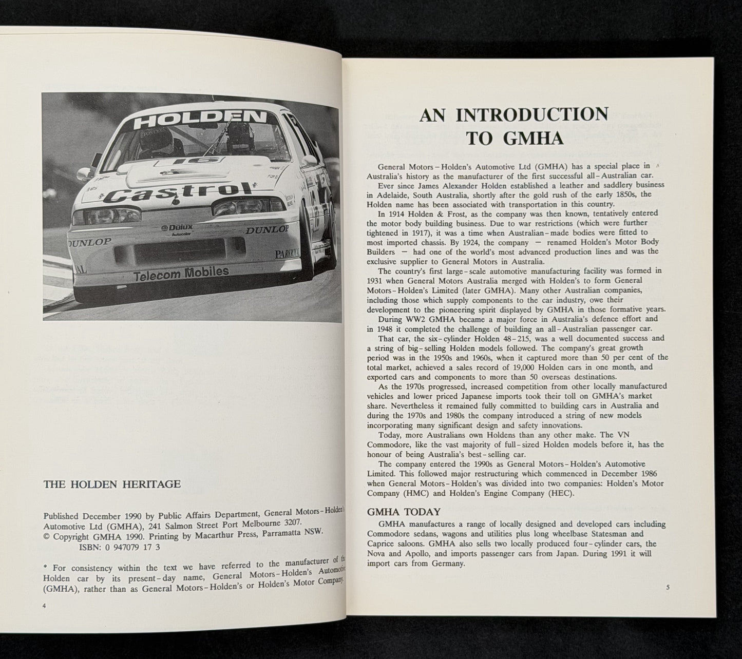THE HOLDEN HERITAGE by General Motors-Holden's Automotive Ltd (GMHA)