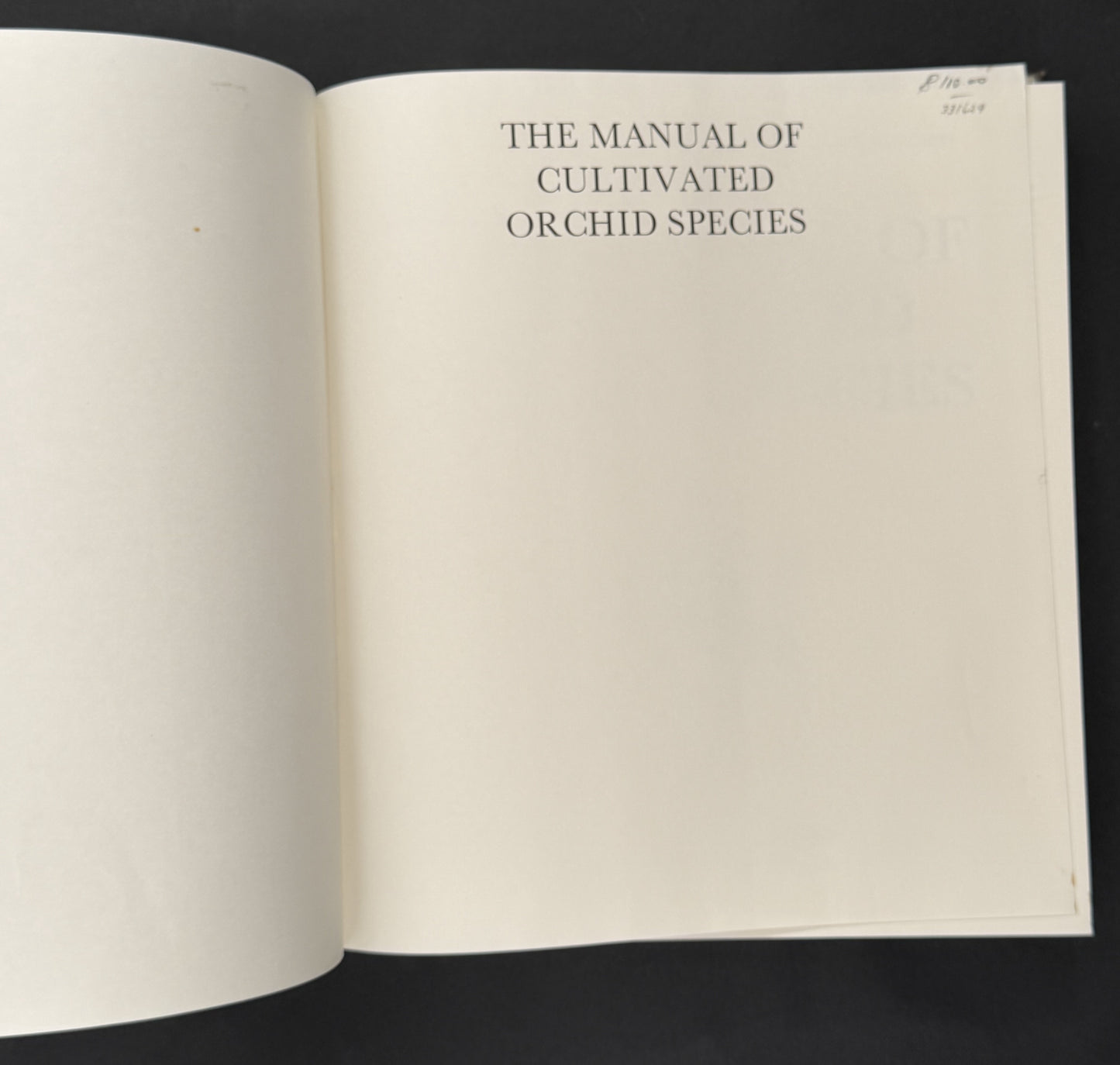 The Manual of Cultivated Orchid Species by Helmut Bechtel et al.