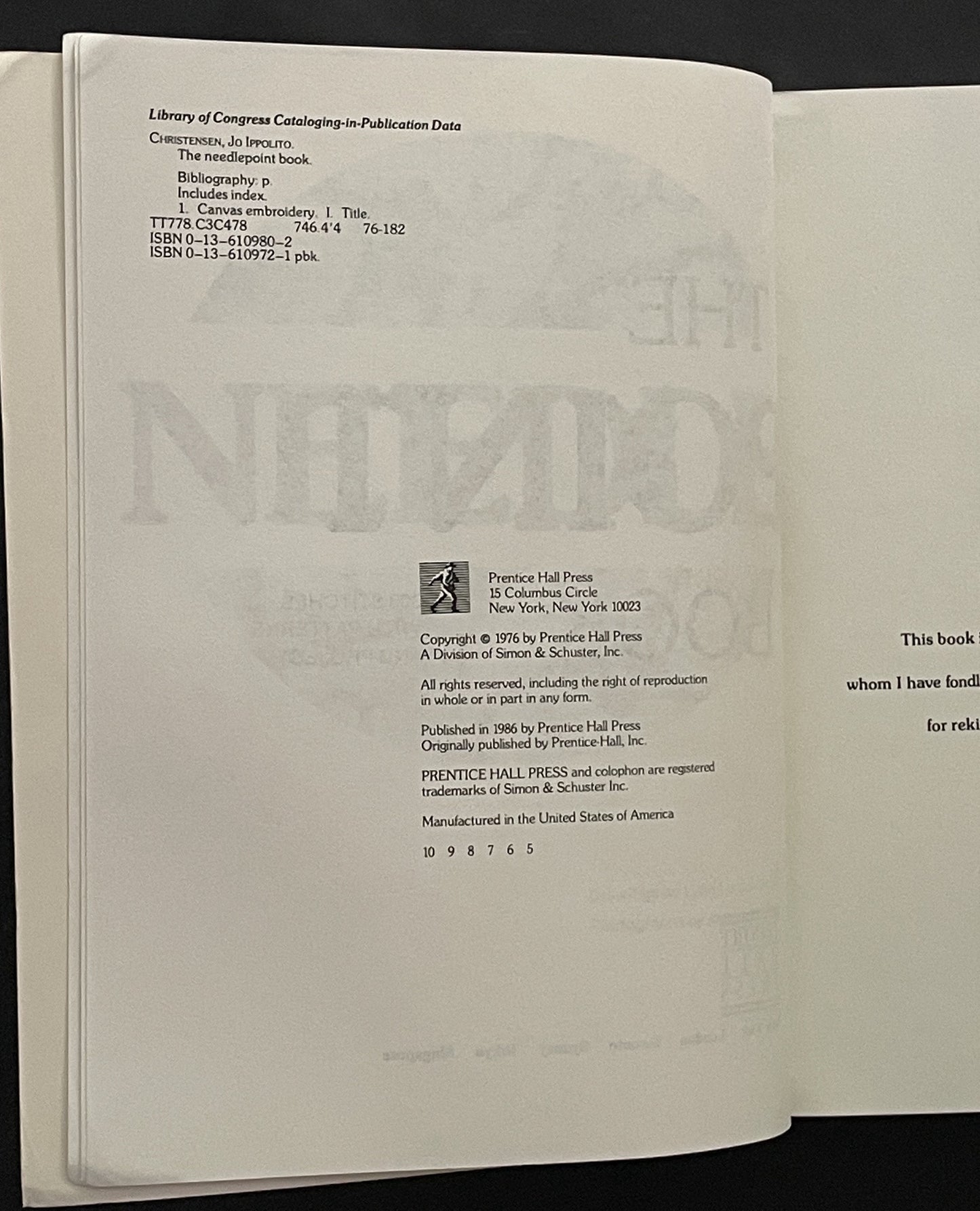 The Needlepoint Book by Jo Ippolito Christensen