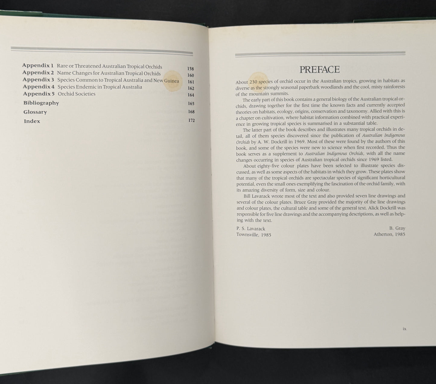 Tropical Orchids of Australia by P.S. Lavarack and B. Gray