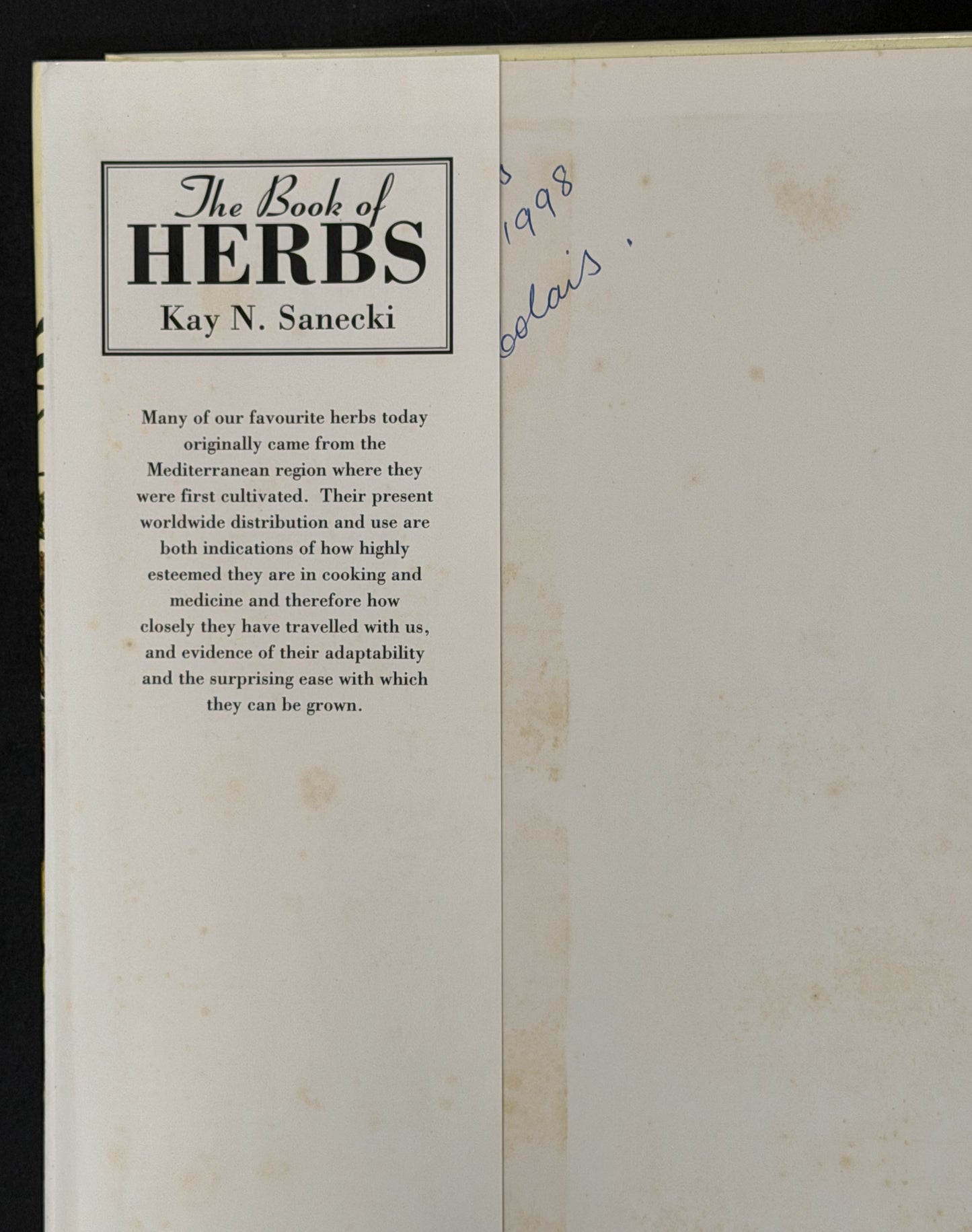 The Book of Herbs by Kay Naylor Sanecki