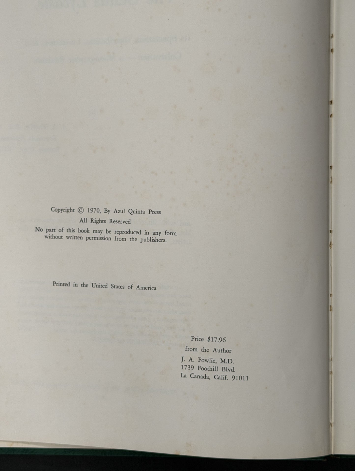 The Genus Lycaste by J. A. Fowlie
