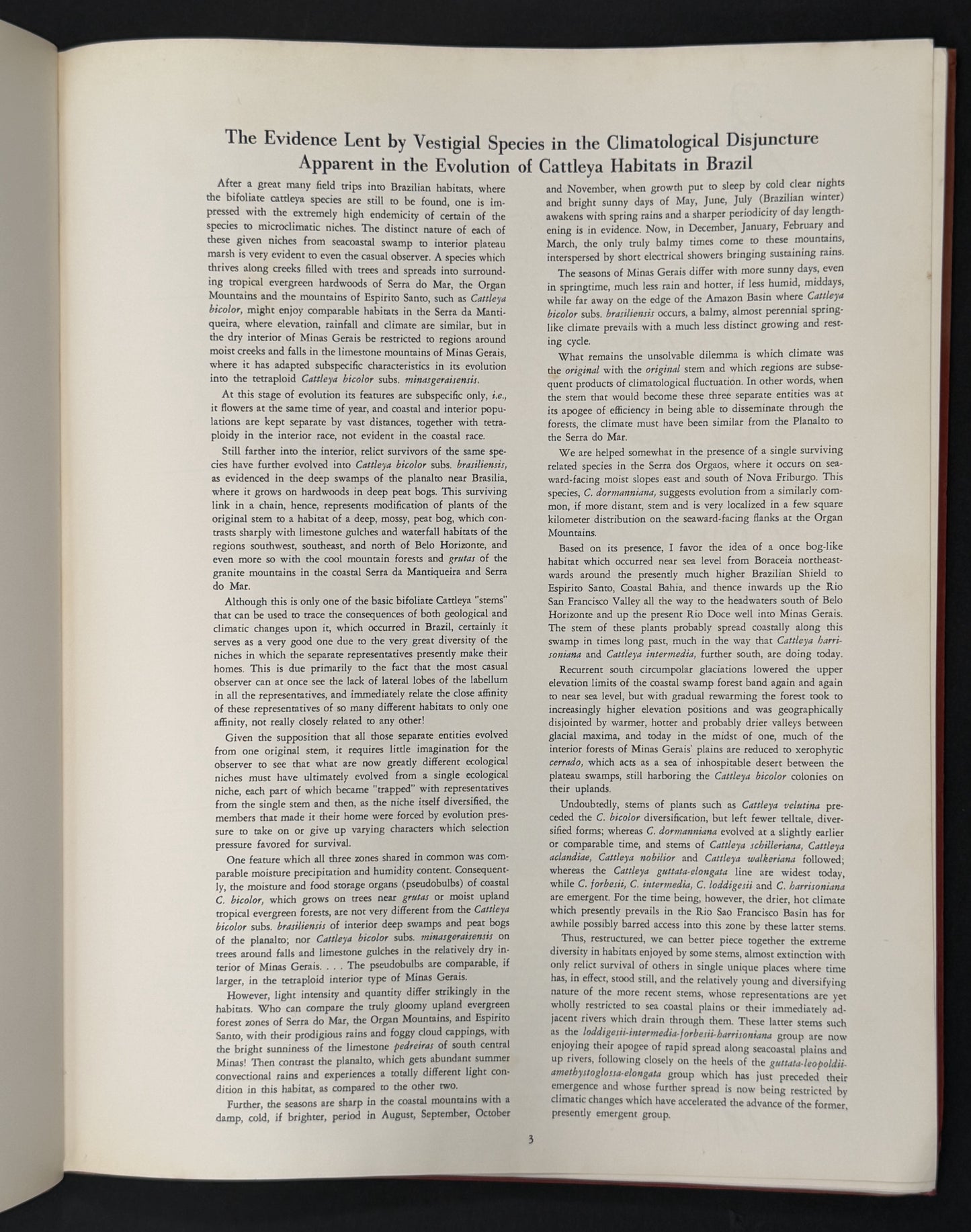 The Brazilian Bifoliate Cattleyas and Their Color Varieties by J. A. Fowlie