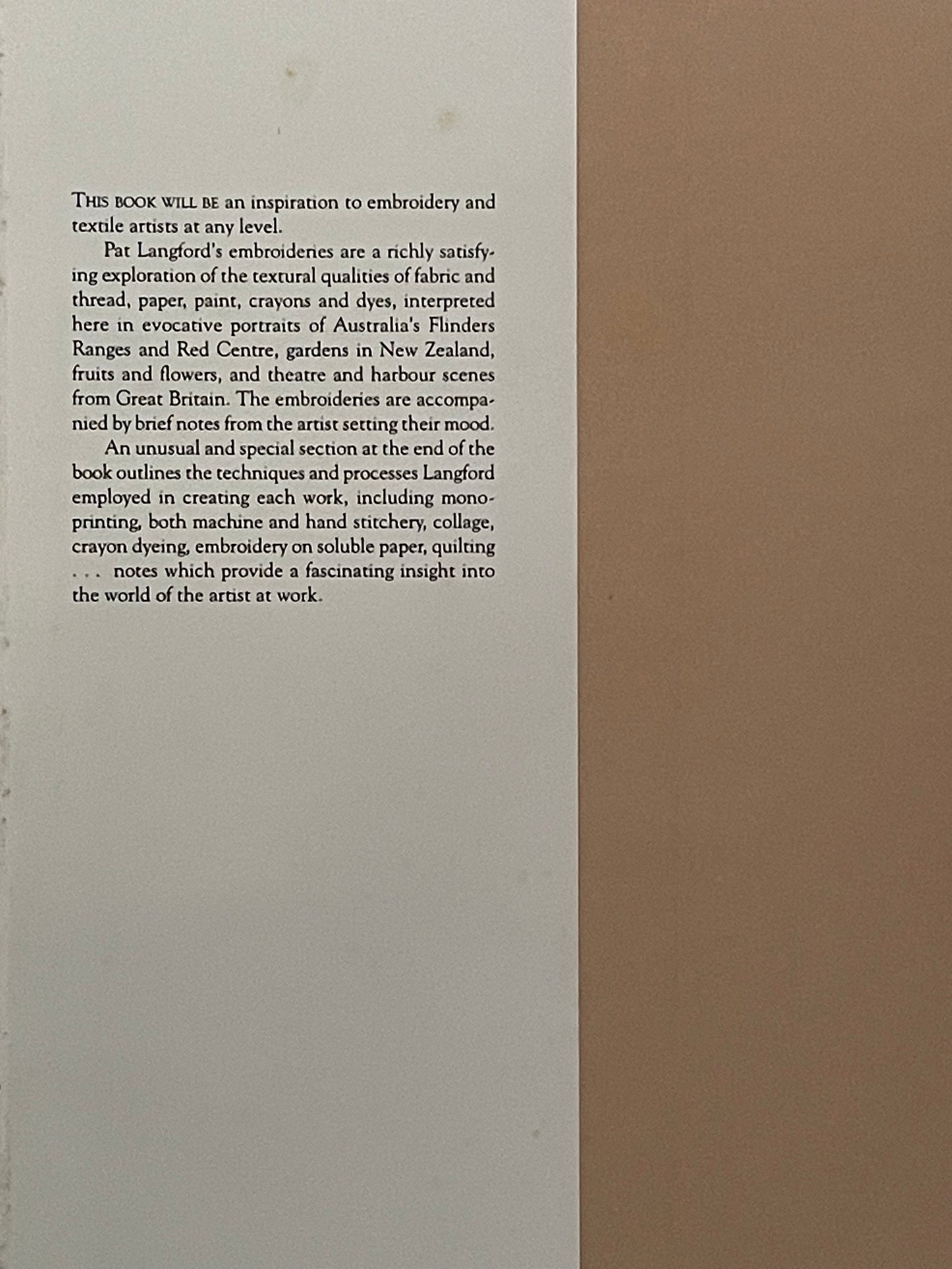 EMBROIDERY from sketch to stitch by PAT LANGFORD