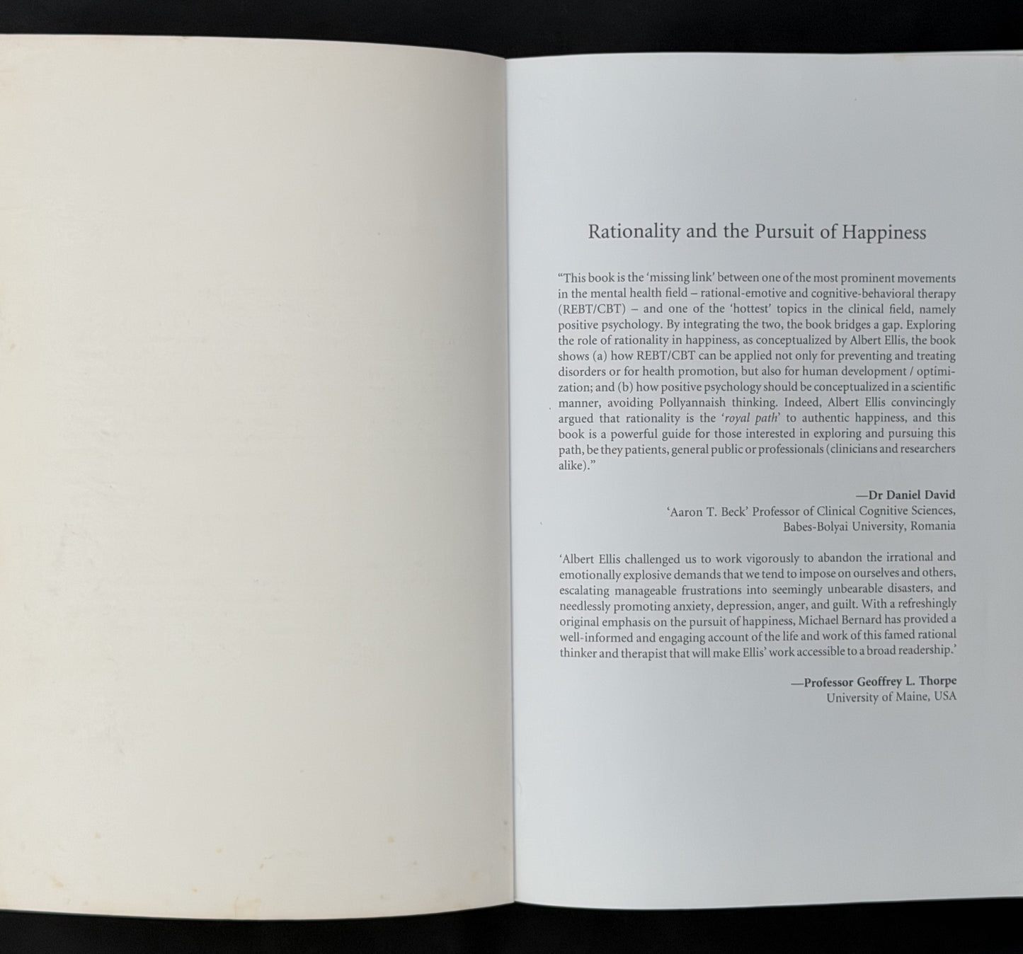 Rationality and the Pursuit of Happiness by Michael E. Bernard