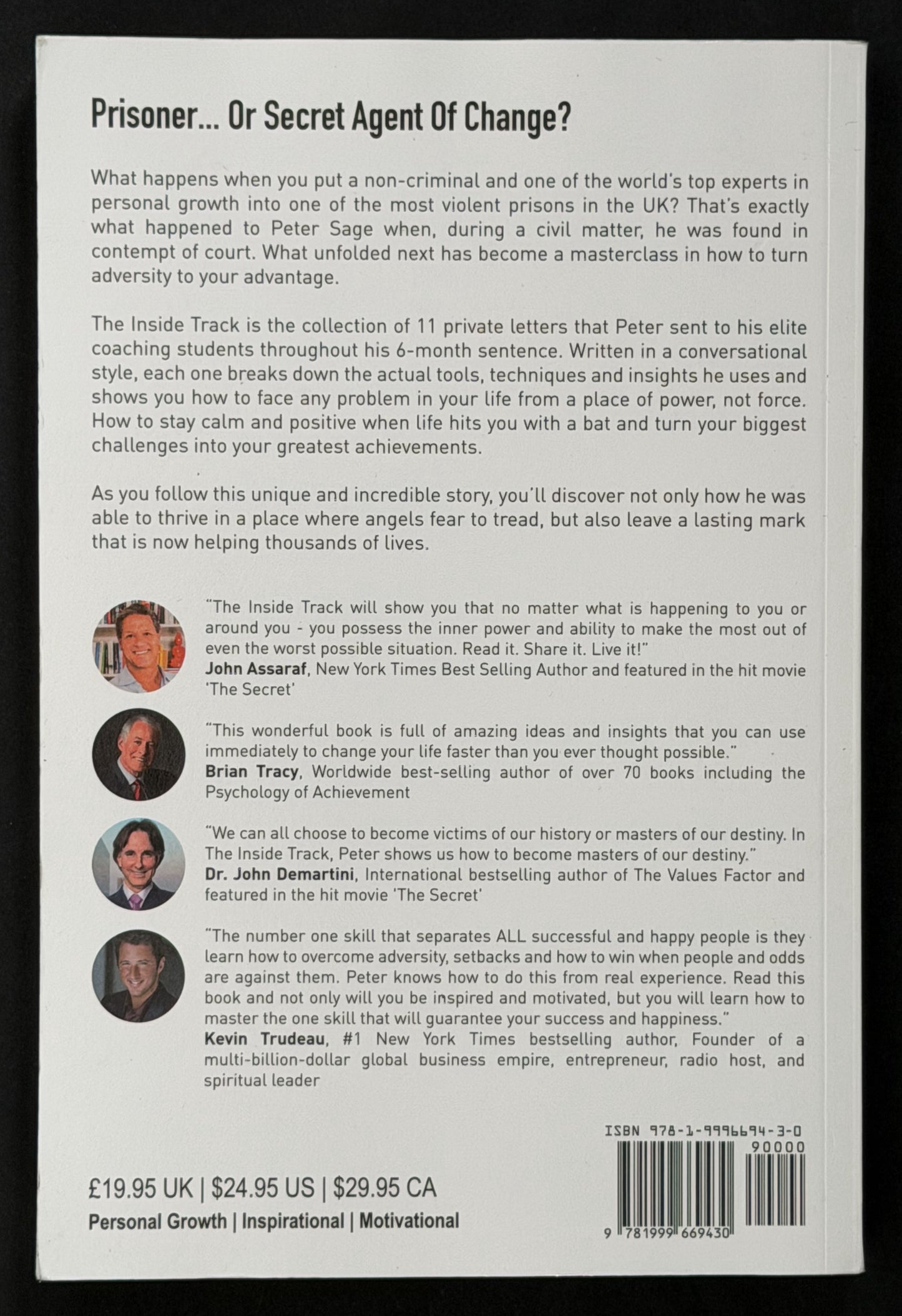The Inside Track: An Inspirational Guide to Conquering Adversity by Peter Sage