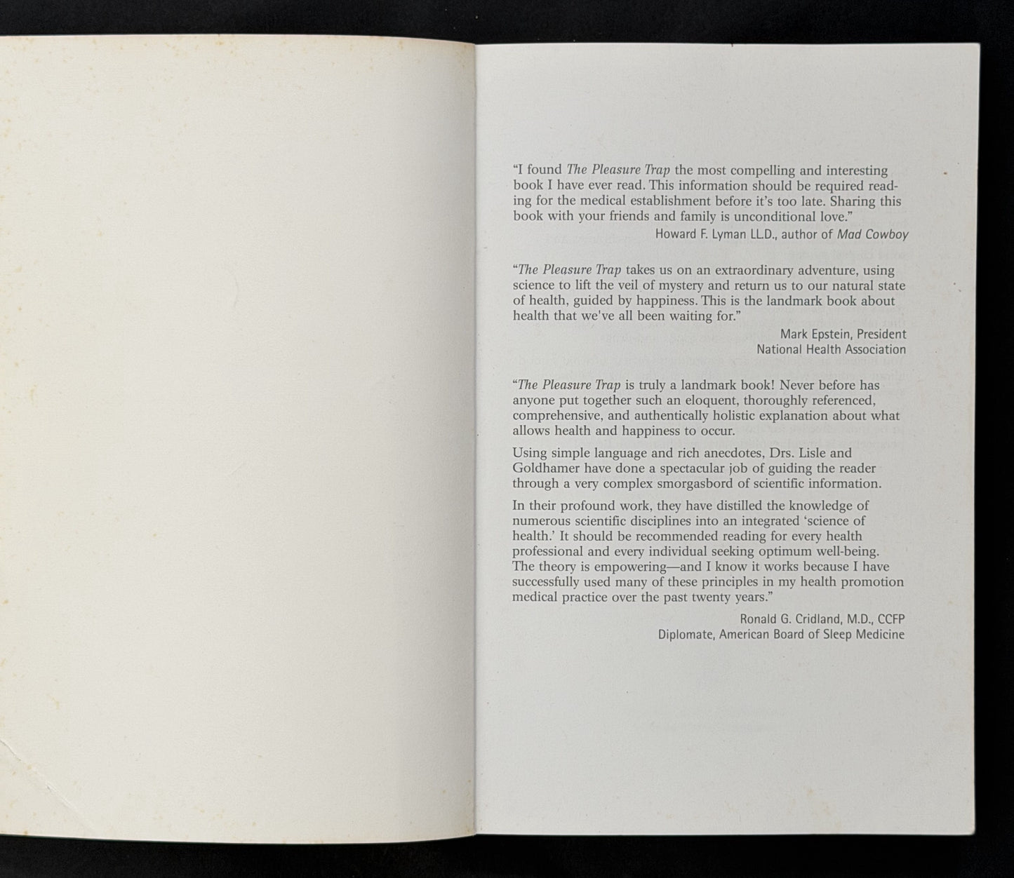 The Pleasure Trap by Douglas J. Lisle, Alan Goldhamer