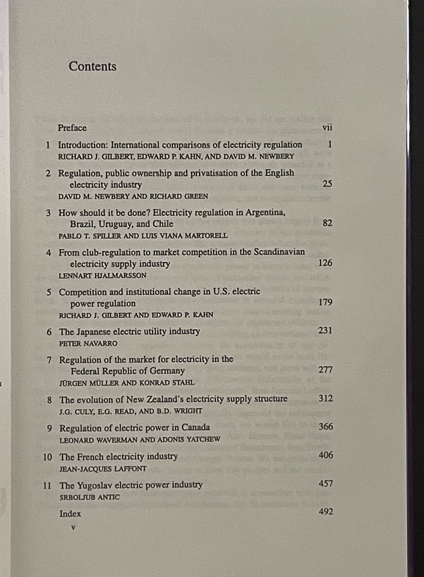 International Comparisons of Electricity Regulation by Richard J. Gilbert et al.