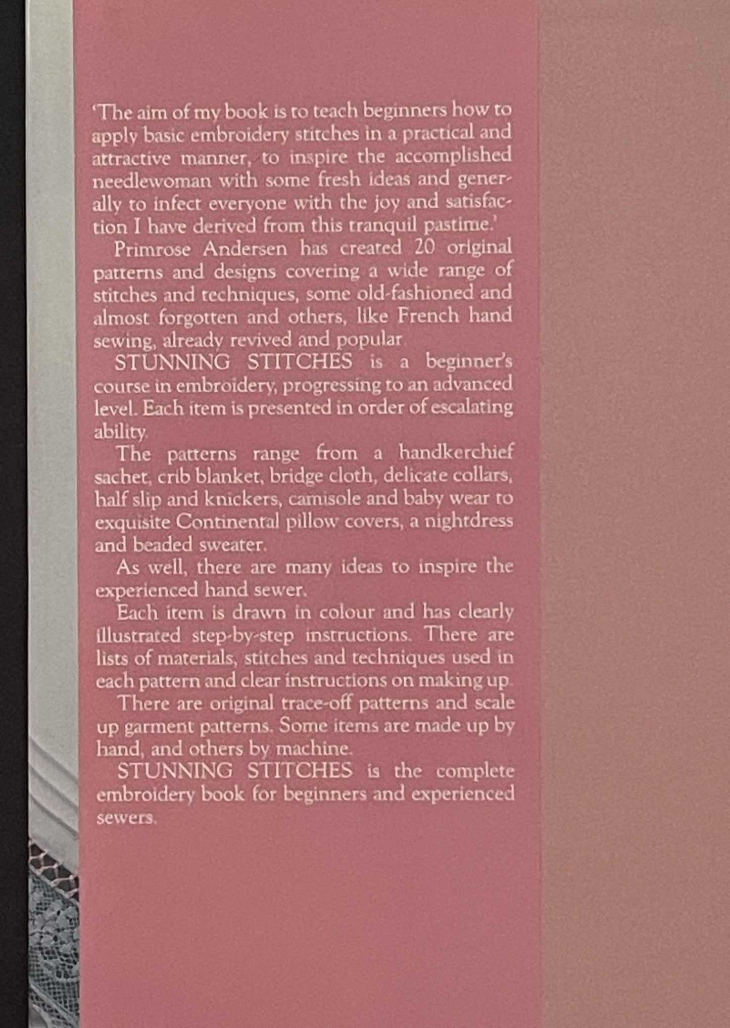 Stunning Stitches with Original Patterns by Primrose Andersen